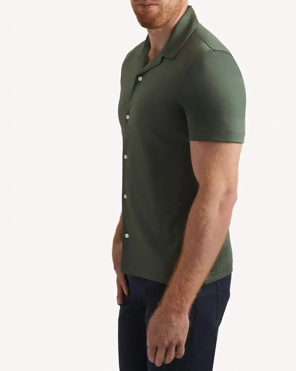 Kilgour Resort Fit Short Sleeve Shirt Green-MALFORD OF LONDON SAVILE ROW MENSWEAR OUTLET