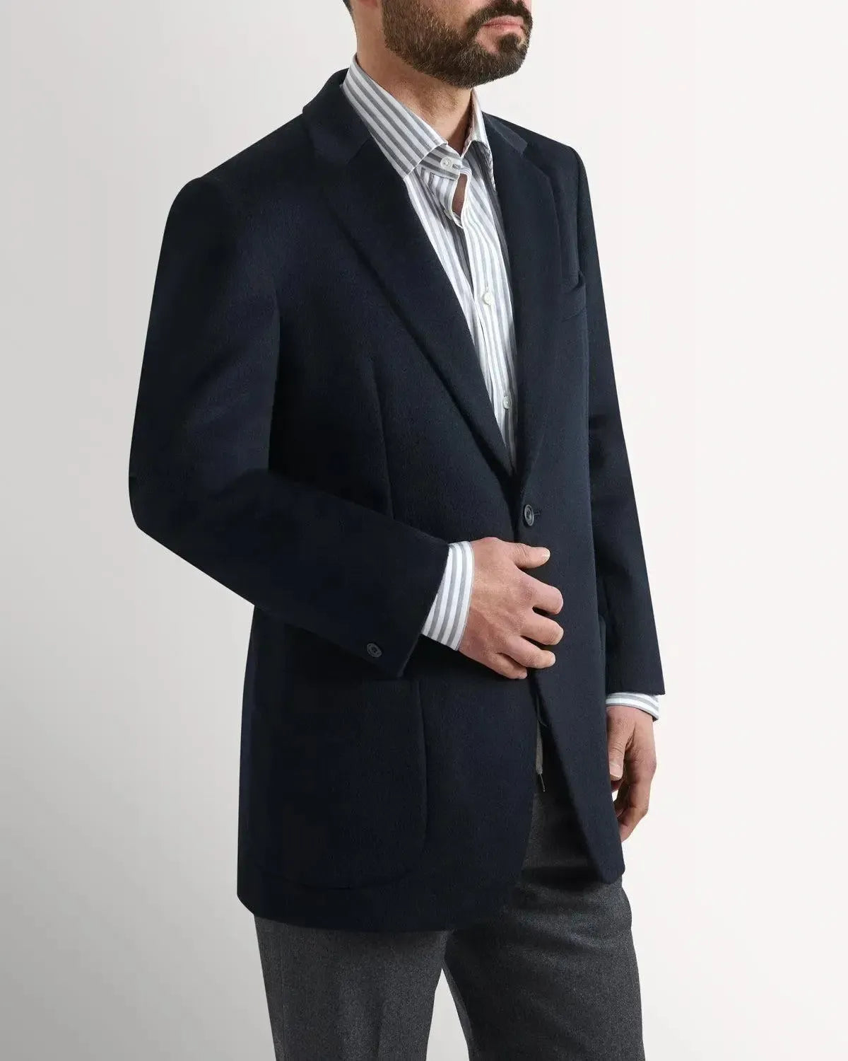 Kilgour SB Classic Cashmere Mix JKT - Navy-MALFORD OF LONDON SAVILE ROW MENSWEAR OUTLET
