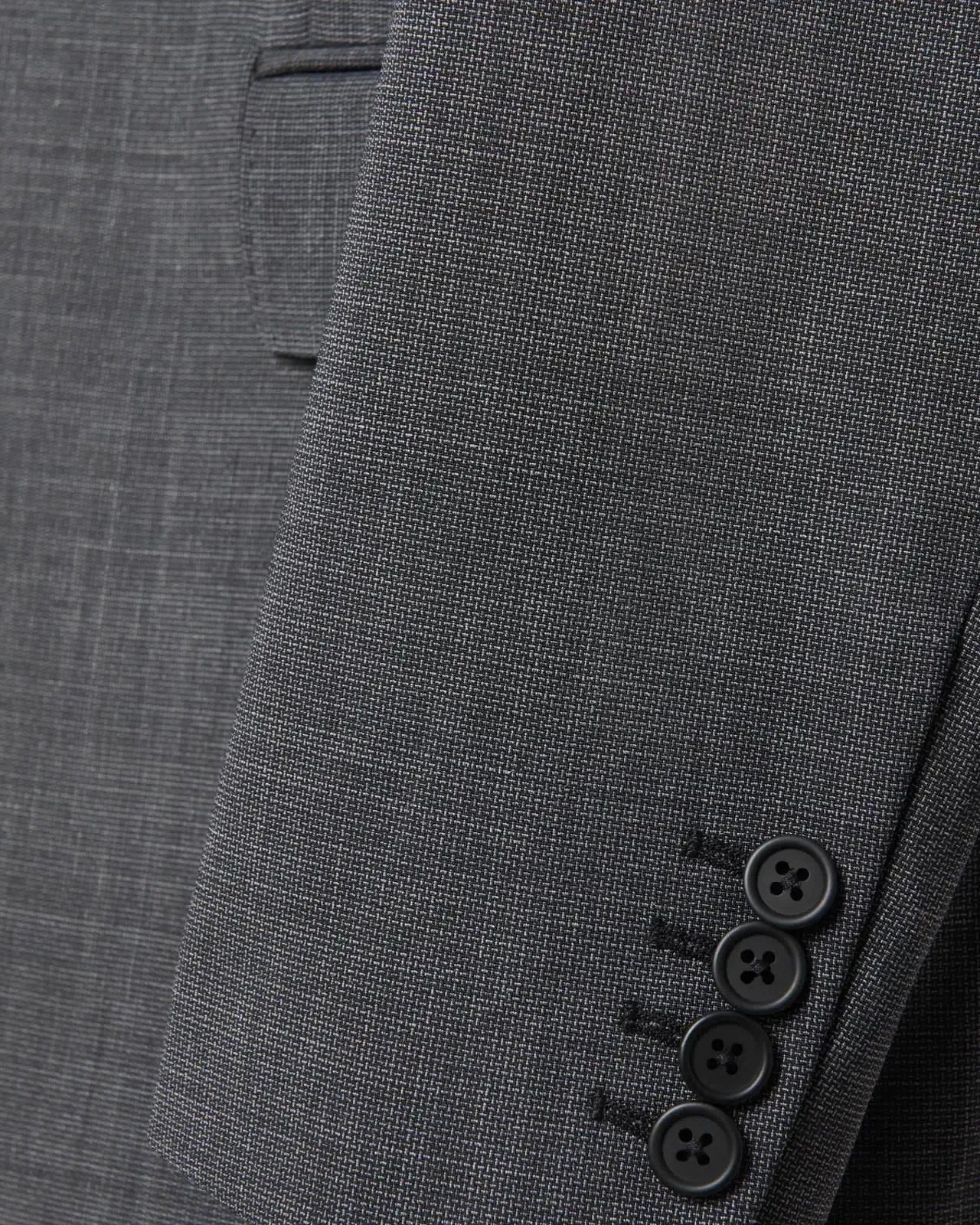 Kilgour SB1 Weave Wool Suit Charcoal Grey-MALFORD OF LONDON SAVILE ROW MENSWEAR OUTLET