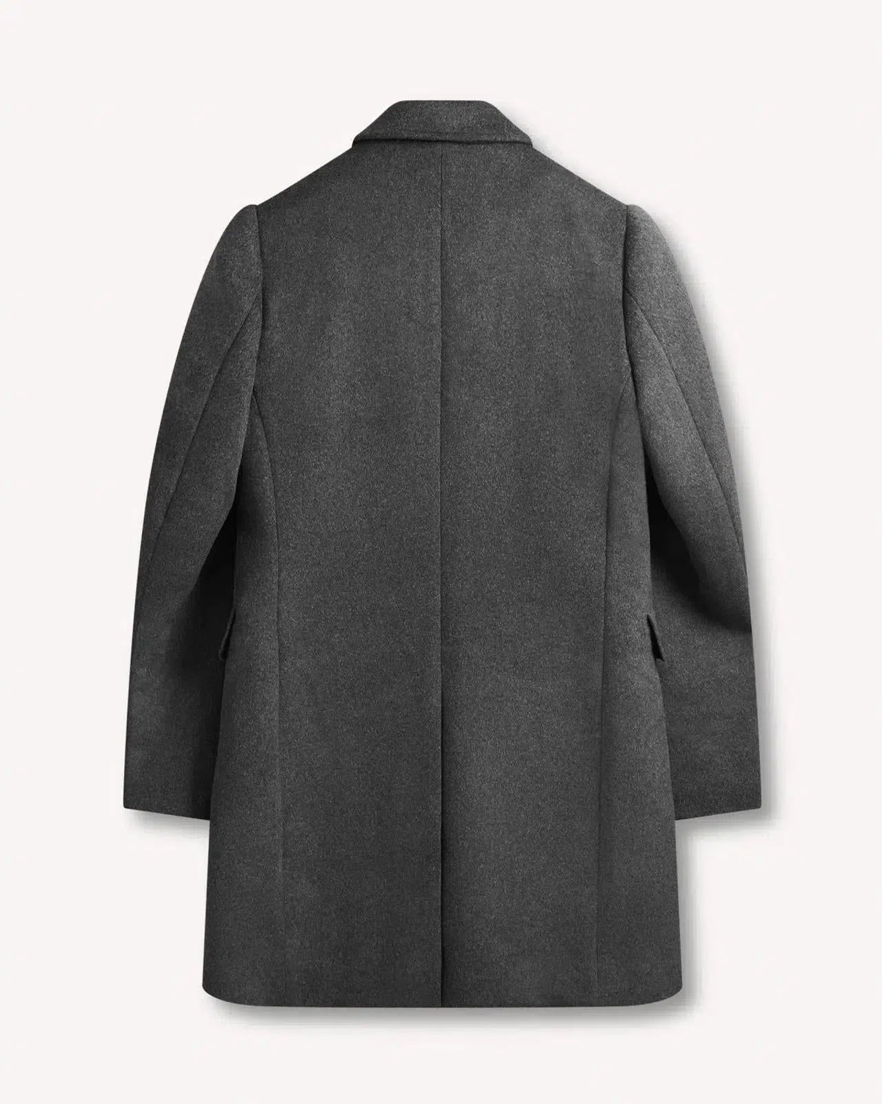 Kilgour Single Breasted Mid Length Overcoat Charcoal-MALFORD OF LONDON SAVILE ROW MENSWEAR OUTLET