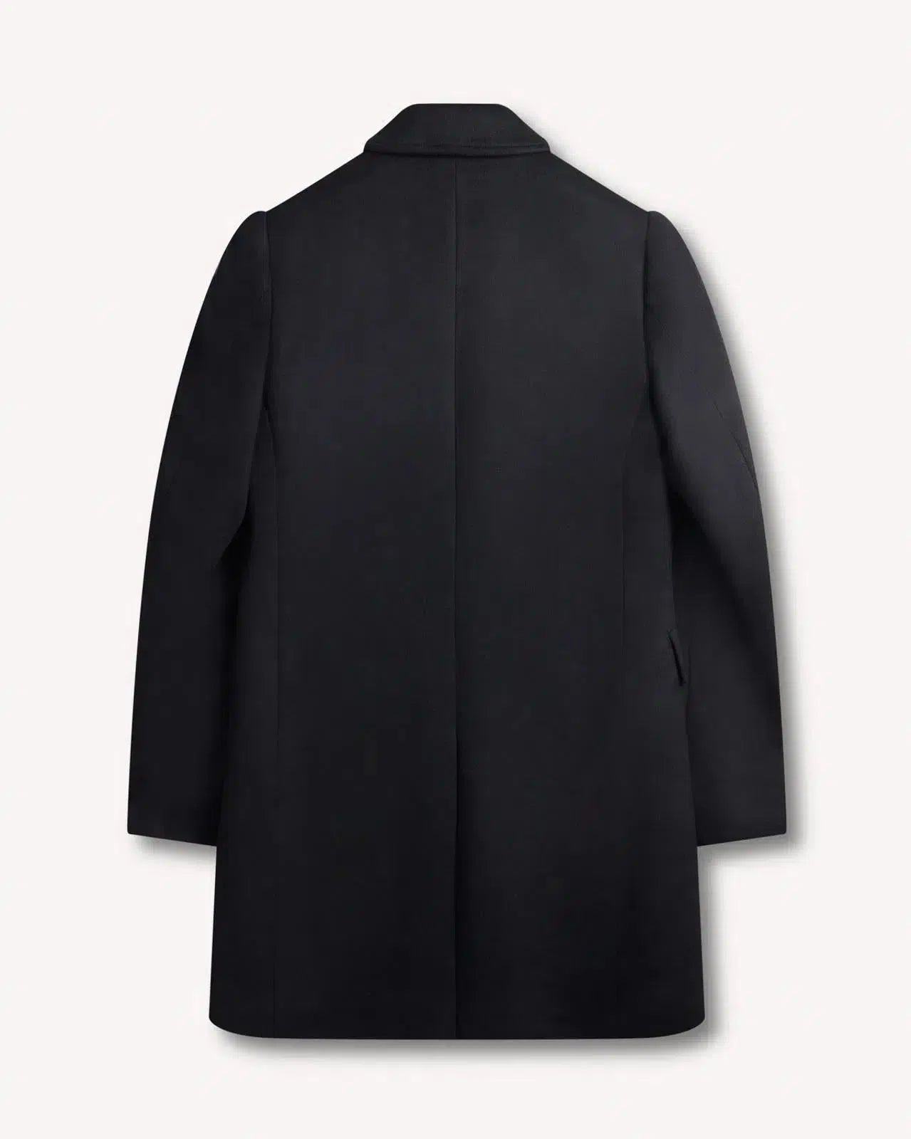 Kilgour Single Breasted Mid Length Overcoat Navy-MALFORD OF LONDON SAVILE ROW MENSWEAR OUTLET
