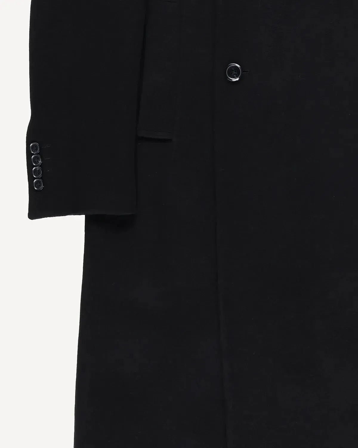 Kilgour Wool Cashmere Peak Lapel Overcoat - Black - Savile Row Formalwear Outlet - Malford of London