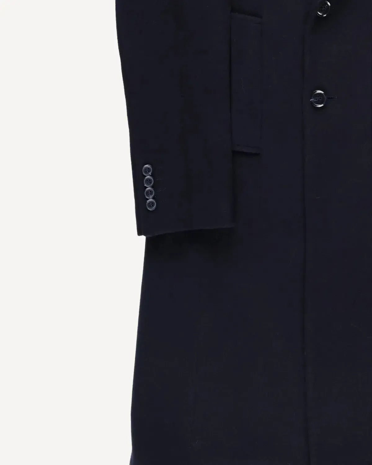Kilgour Wool Cashmere Peak Lapel Overcoat - NAVY - Savile Row Formalwear Outlet - Malford of London