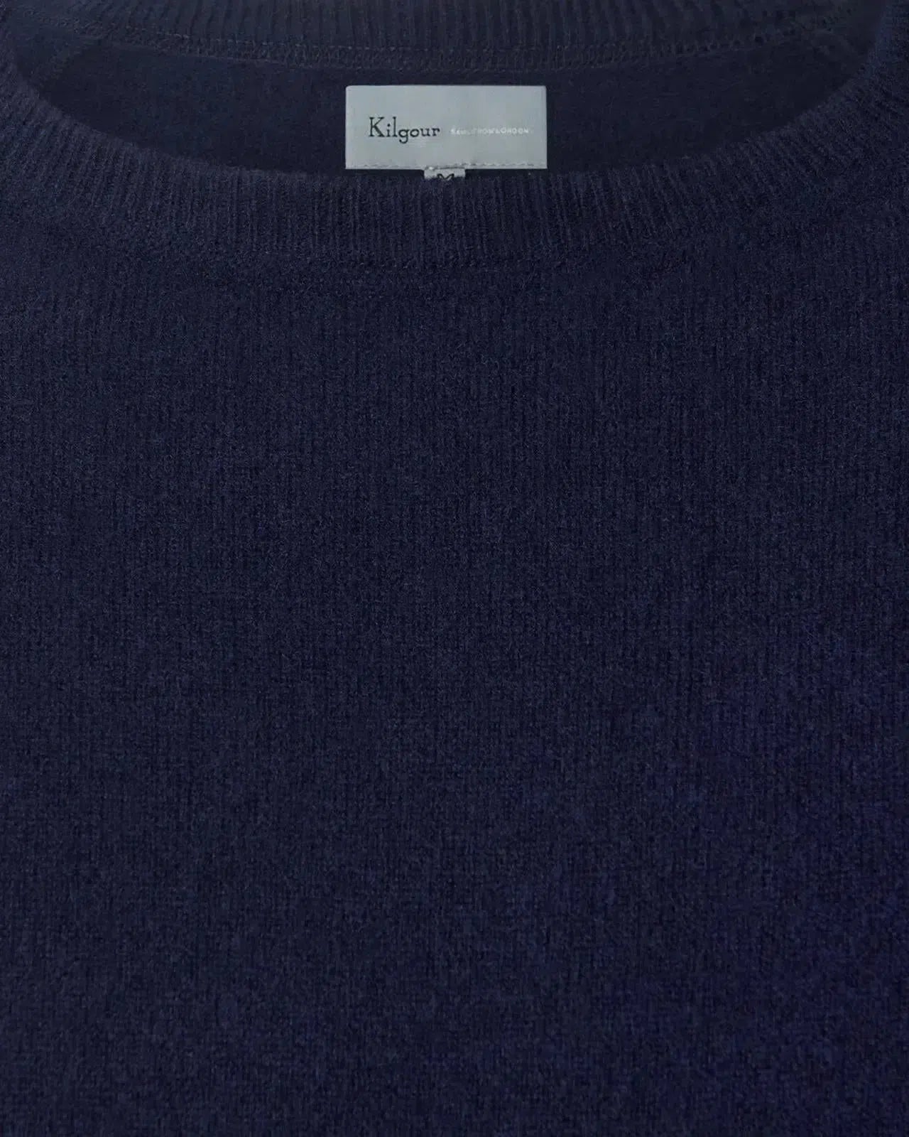 Kilgour Wool/Cashmere Mix Crew Neck Jumper Savile Row Navy-MALFORD OF LONDON SAVILE ROW MENSWEAR OUTLET