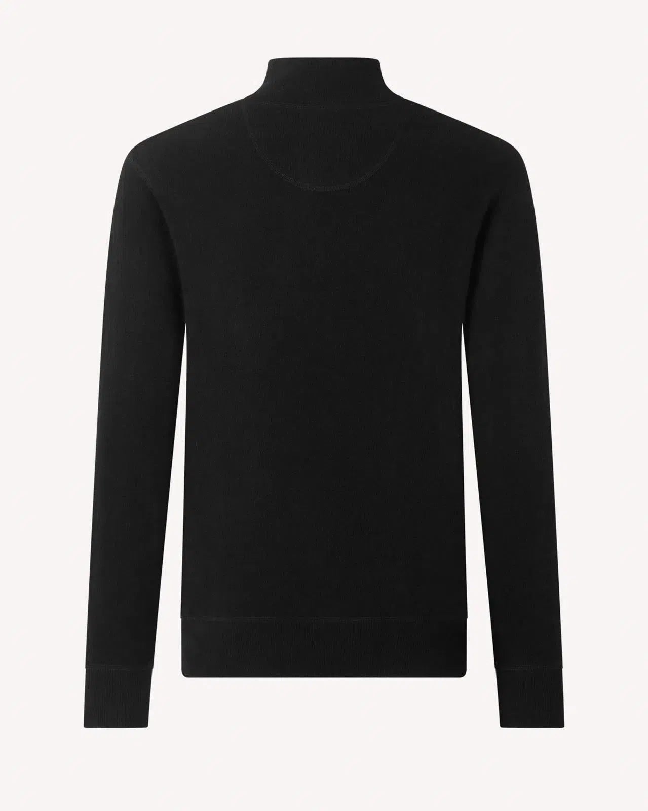 Kilgour Wool/Cashmere Mix Roll Neck Jumper Black-MALFORD OF LONDON SAVILE ROW MENSWEAR OUTLET
