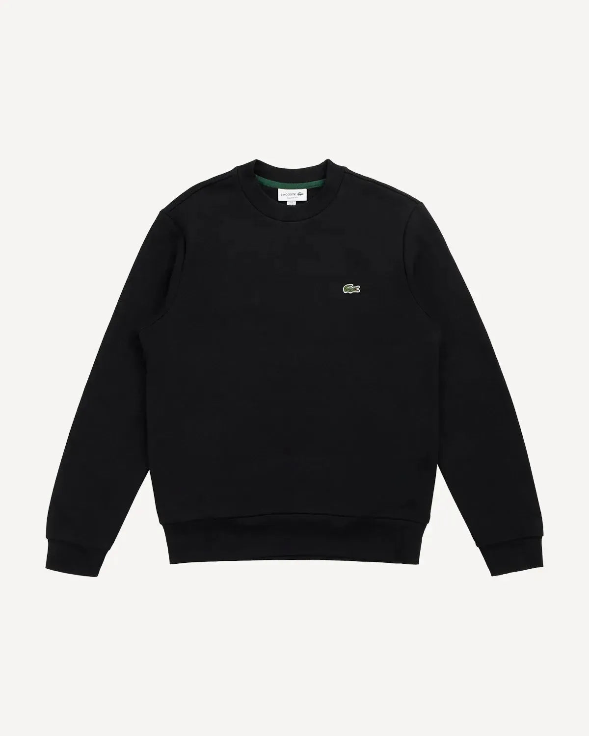 Lacoste Classic Logo Crew Sweatshirt Black-MALFORD OF LONDON SAVILE ROW MENSWEAR OUTLET