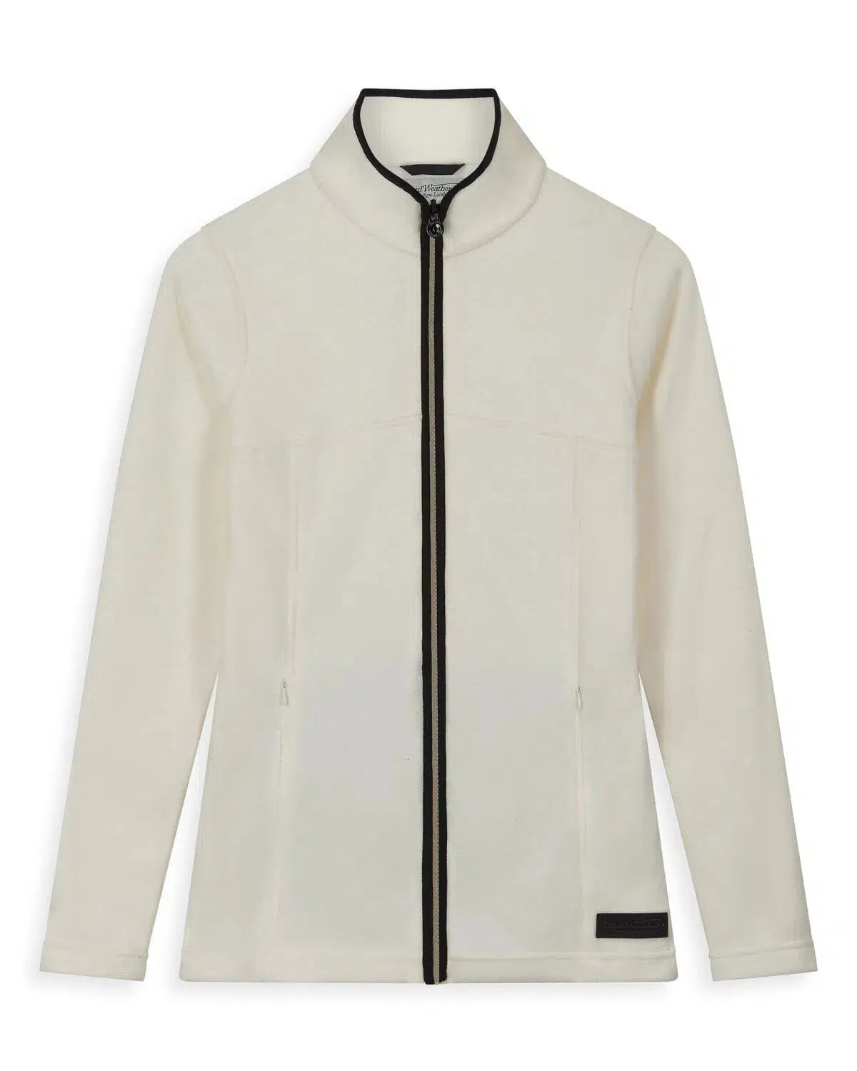Ladies Full Zip Summer Fleece Cream-MALFORD OF LONDON SAVILE ROW MENSWEAR OUTLET