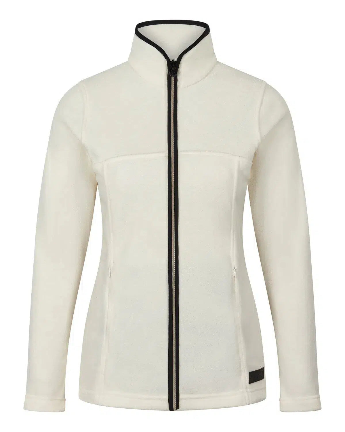 Ladies Full Zip Summer Fleece Cream-MALFORD OF LONDON SAVILE ROW MENSWEAR OUTLET