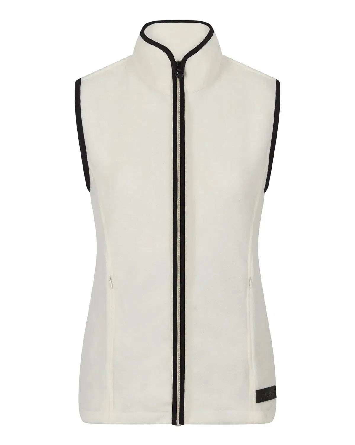 Ladies Gilet Summer Fleece Cream-MALFORD OF LONDON SAVILE ROW MENSWEAR OUTLET