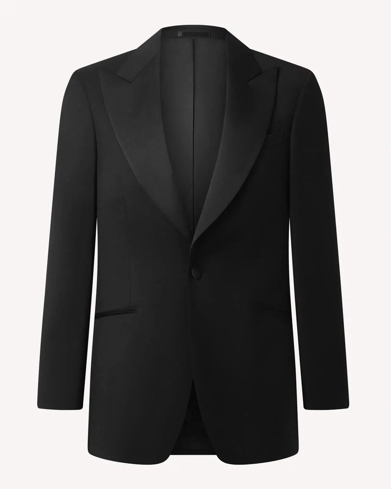 Richard James Classic SB1 Barathea Dinner Suit Black-MALFORD OF LONDON SAVILE ROW MENSWEAR OUTLET