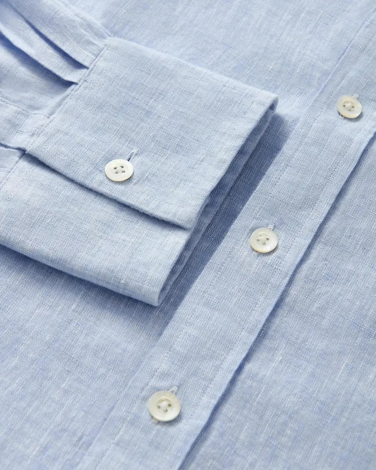 Richard James Classic Sky Linen Shirt-MALFORD OF LONDON SAVILE ROW MENSWEAR OUTLET