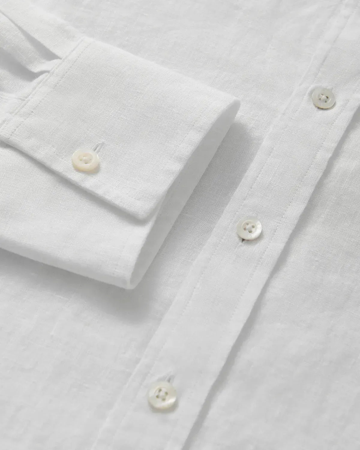Richard James Classic White Linen Shirt-MALFORD OF LONDON SAVILE ROW MENSWEAR OUTLET