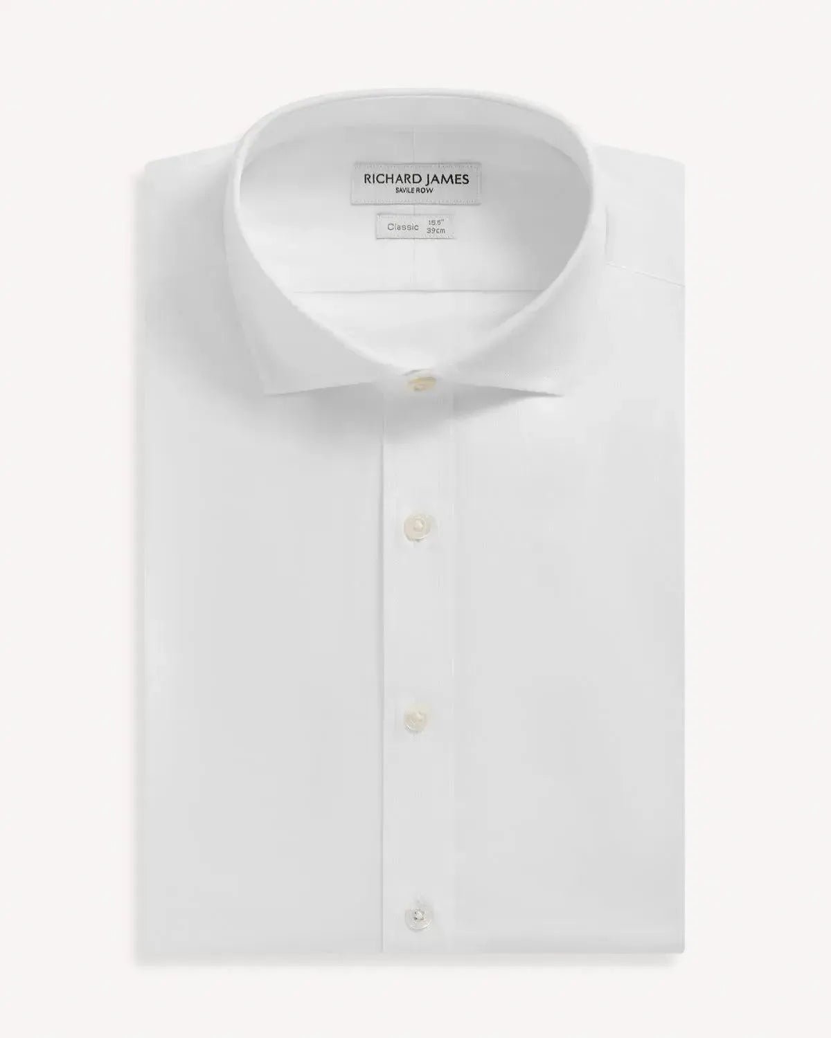 Richard James Classic White Poplin Shirt – Savile Row Menswear Outlet | Malford of London
