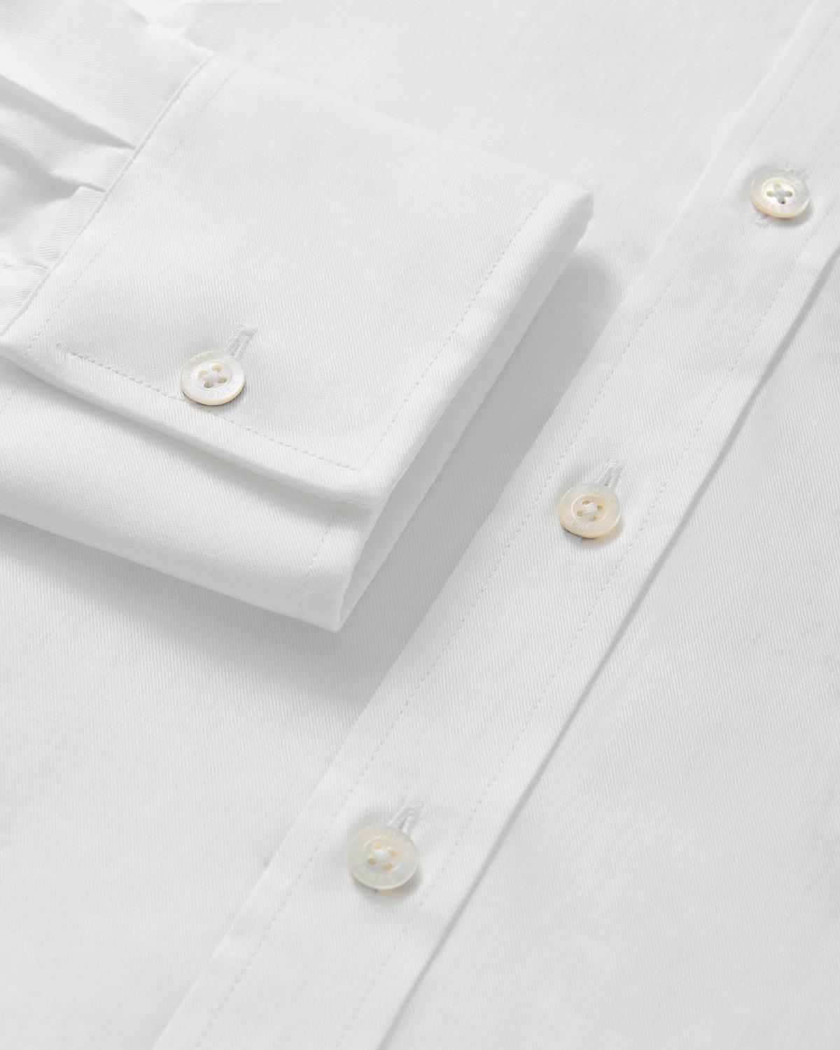 Richard James Classic White Twill Shirt-MALFORD OF LONDON SAVILE ROW MENSWEAR OUTLET