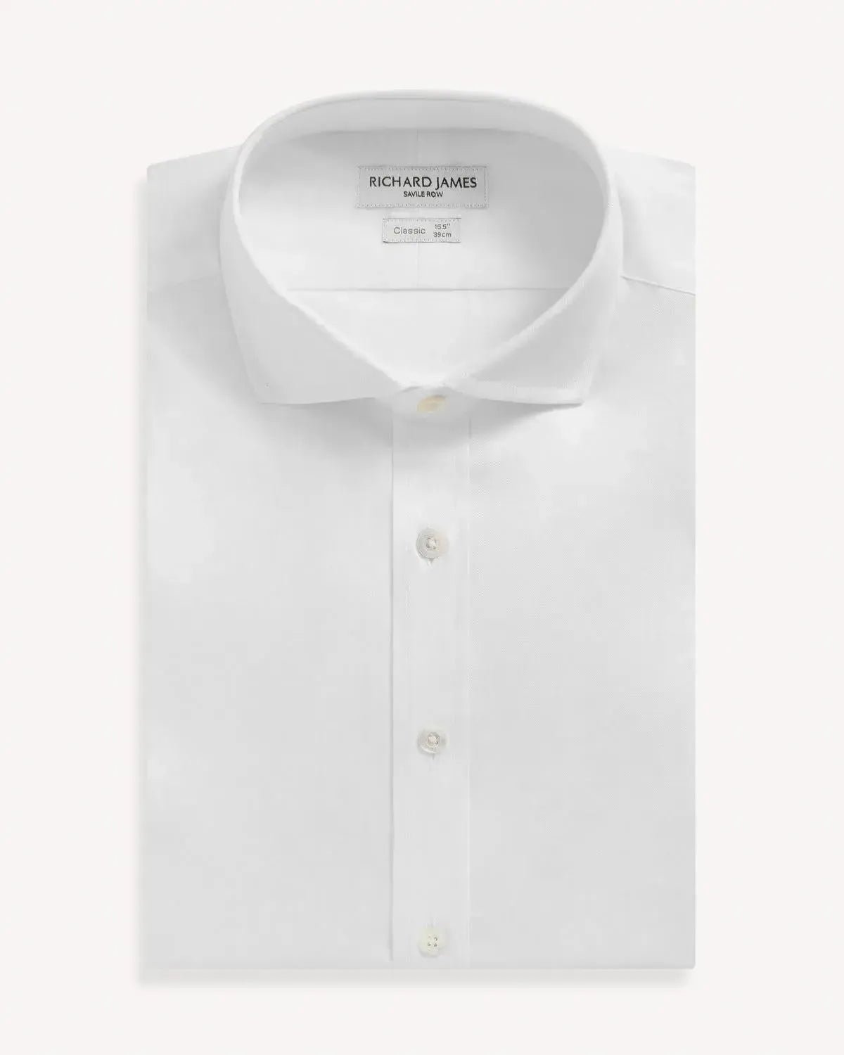 Richard James Classic White Twill Shirt – Savile Row Menswear Outlet | Malford of London