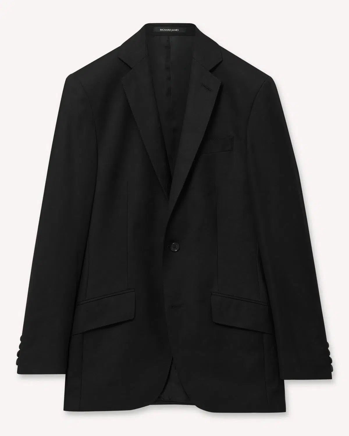 Richard James Hyde Fine Twill Suit Jacket Black – Savile Row Menswear Outlet | Malford of London