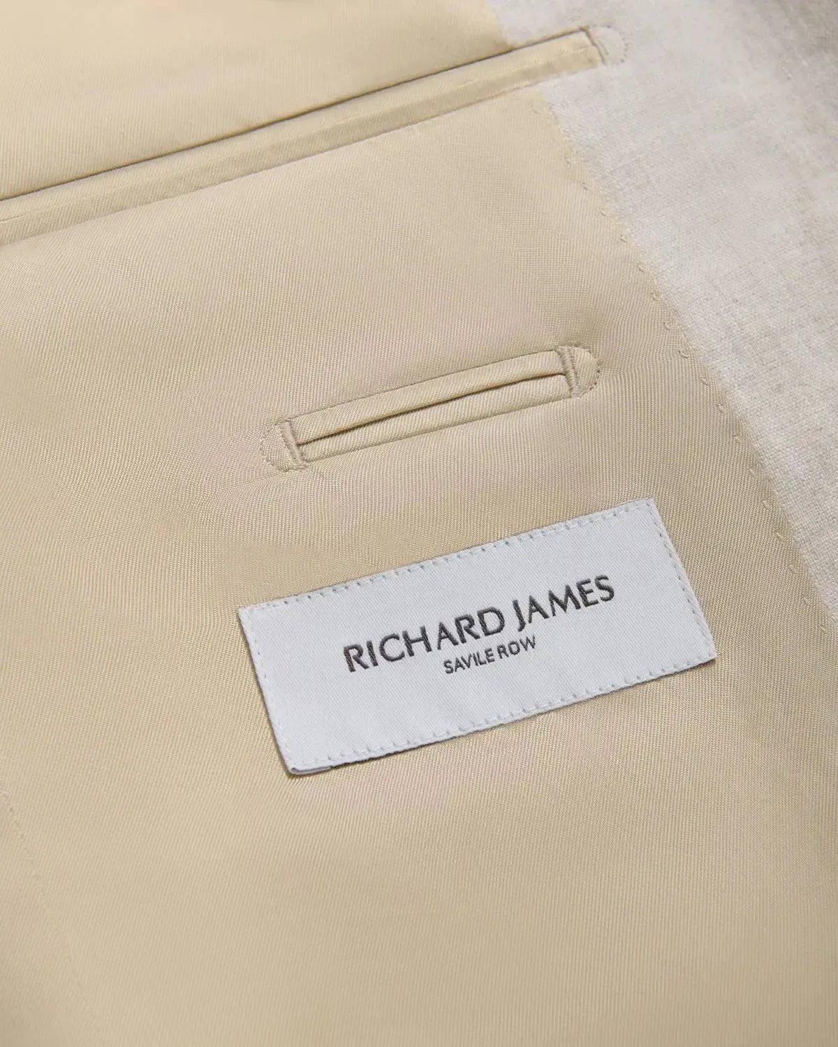 Richard James Linen Jacket Sand-MALFORD OF LONDON SAVILE ROW MENSWEAR OUTLET