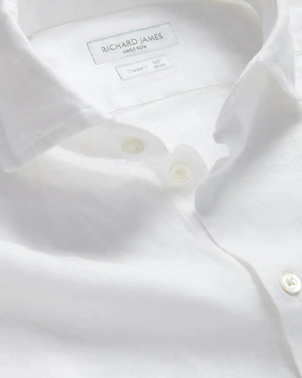 Richard James Linen Shirt White-MALFORD OF LONDON SAVILE ROW MENSWEAR OUTLET