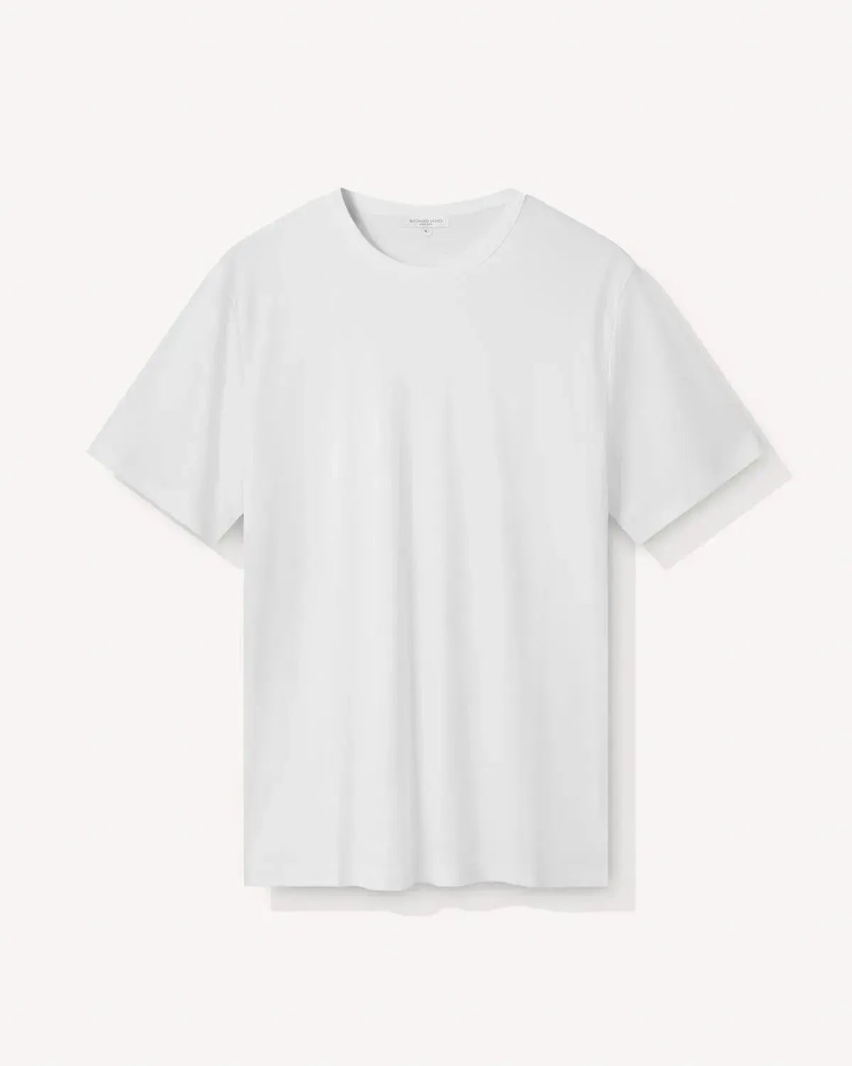 Richard James Mercerised Cotton T-Shirt White-MALFORD OF LONDON SAVILE ROW MENSWEAR OUTLET