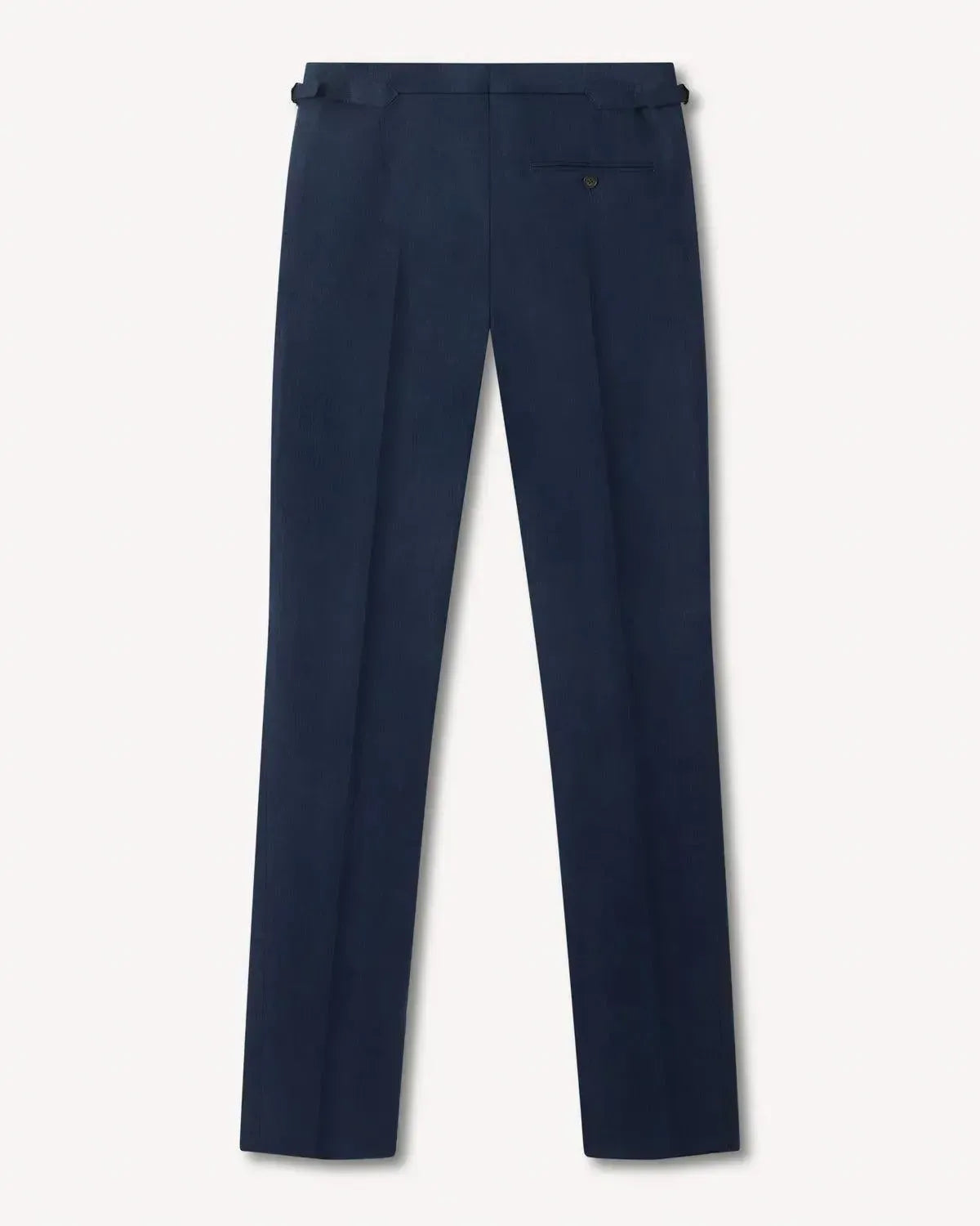 Richard James Navy Linen Trousers-MALFORD OF LONDON SAVILE ROW MENSWEAR OUTLET