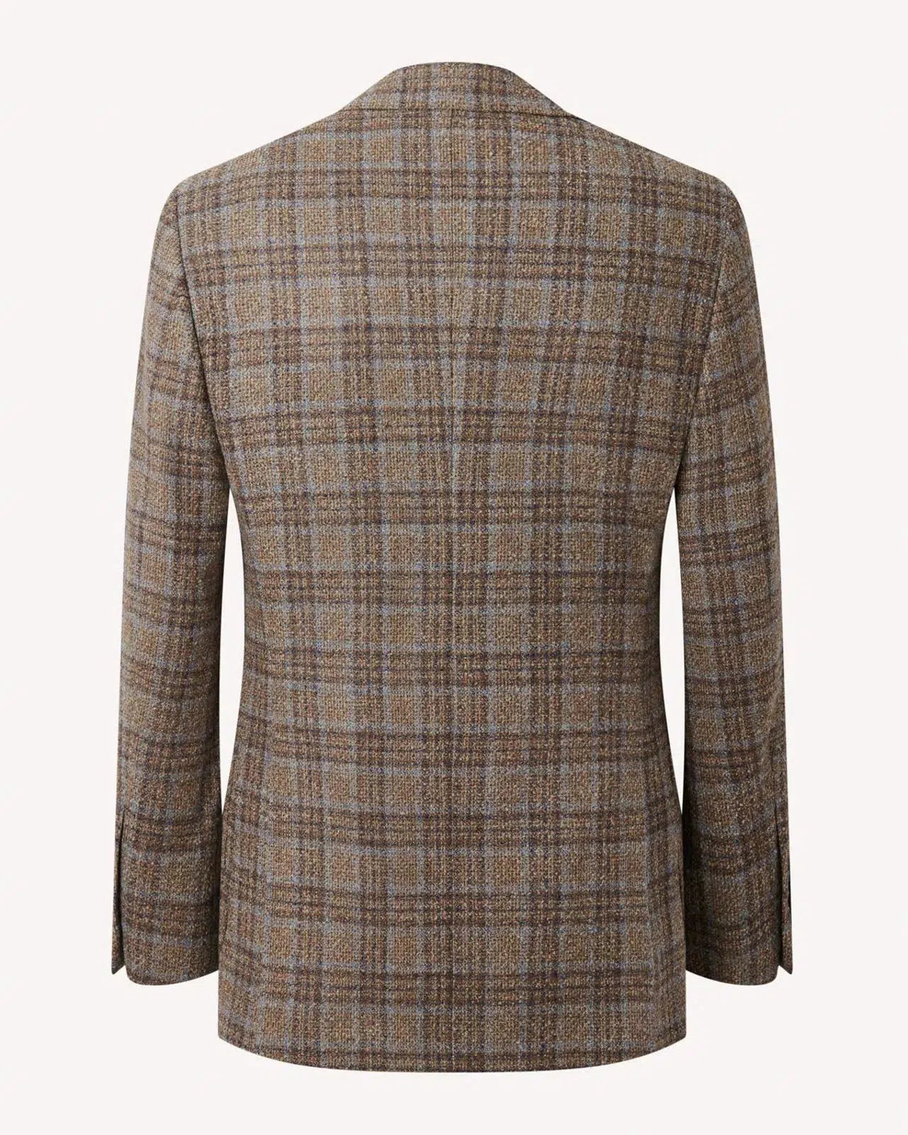 Richard James Overcheck Tweed Single Breasted Jacket Olive/Blues-MALFORD OF LONDON SAVILE ROW MENSWEAR OUTLET