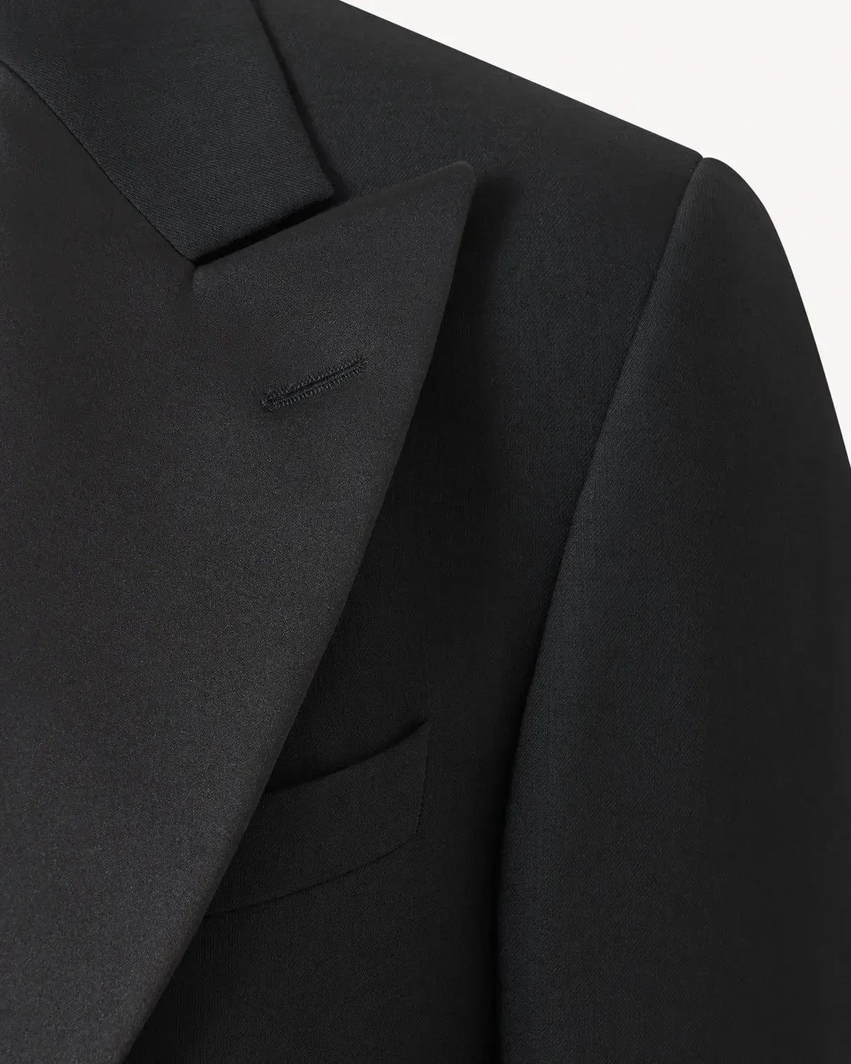 Richard James Peak Lapel Dinner Suit Black-MALFORD OF LONDON SAVILE ROW MENSWEAR OUTLET