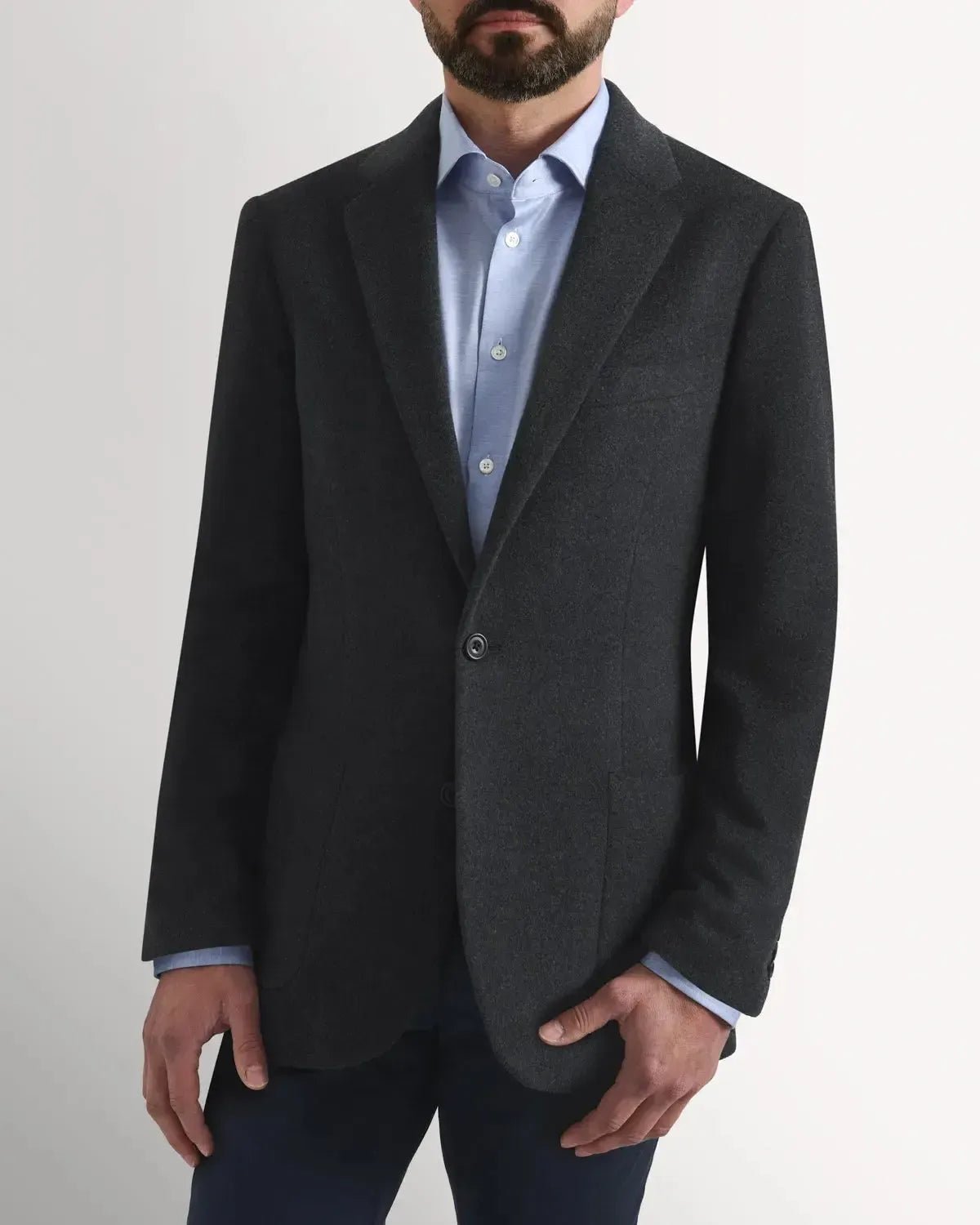 Richard James SB Wool JKT Charcoal - Savile Row Formalwear Outlet - Malford of London