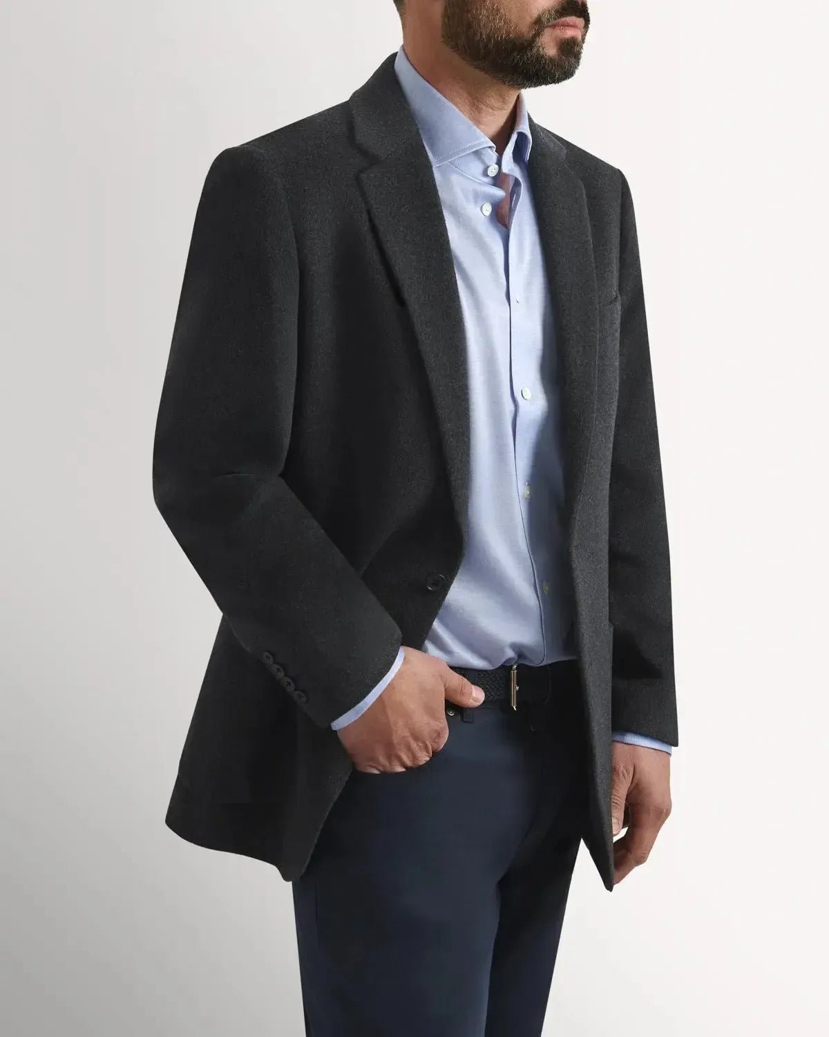 Richard James SB Wool JKT Charcoal - Savile Row Formalwear Outlet - Malford of London