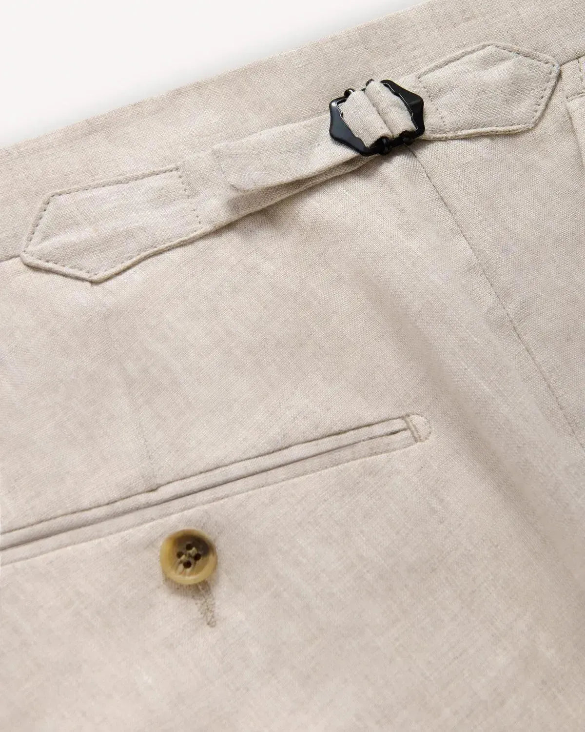 Richard James Sand Linen Trousers-MALFORD OF LONDON SAVILE ROW MENSWEAR OUTLET