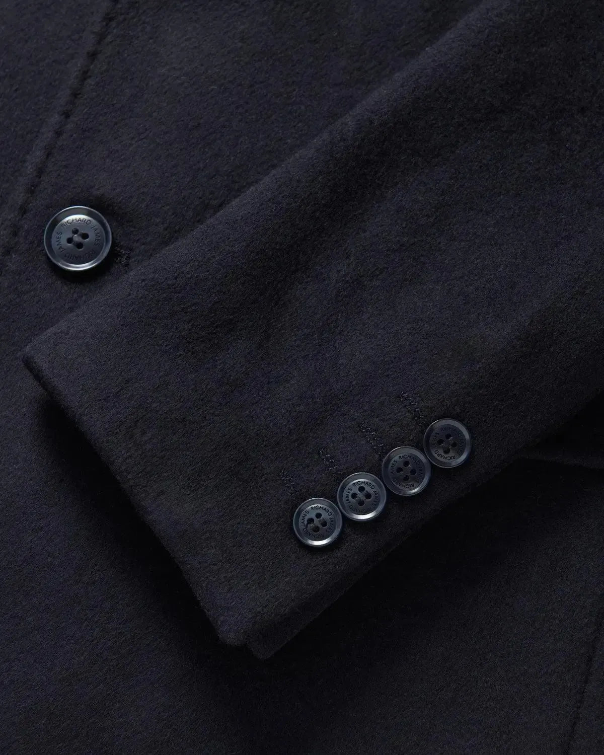 Richard James Wool Cashmere Overcoat & Lining - Navy-MALFORD OF LONDON SAVILE ROW MENSWEAR OUTLET