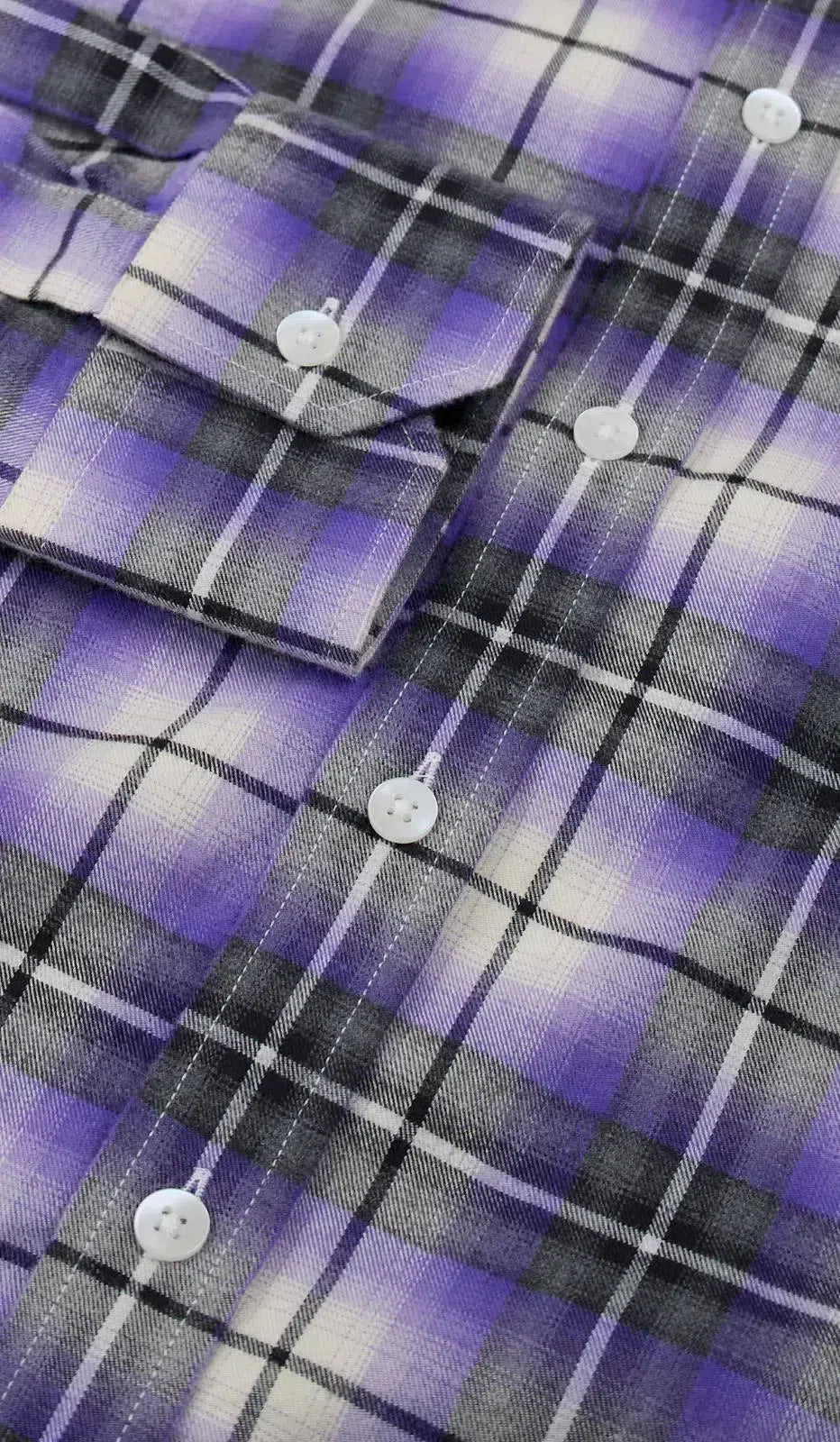 Simon Carter Tailored Fit Check Shirt Blue/Black/White-MALFORD OF LONDON SAVILE ROW MENSWEAR OUTLET