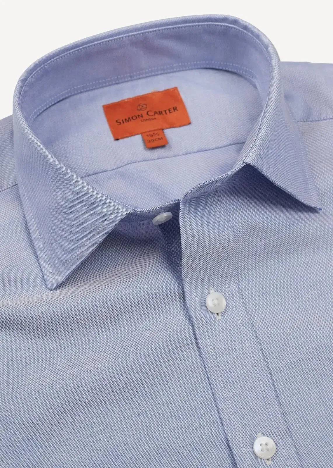 Simon Carter Tailored Fit Shirt Sky-MALFORD OF LONDON SAVILE ROW MENSWEAR OUTLET