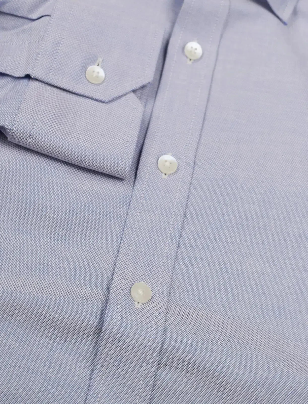 Simon Carter Tailored Fit Shirt Sky-MALFORD OF LONDON SAVILE ROW MENSWEAR OUTLET