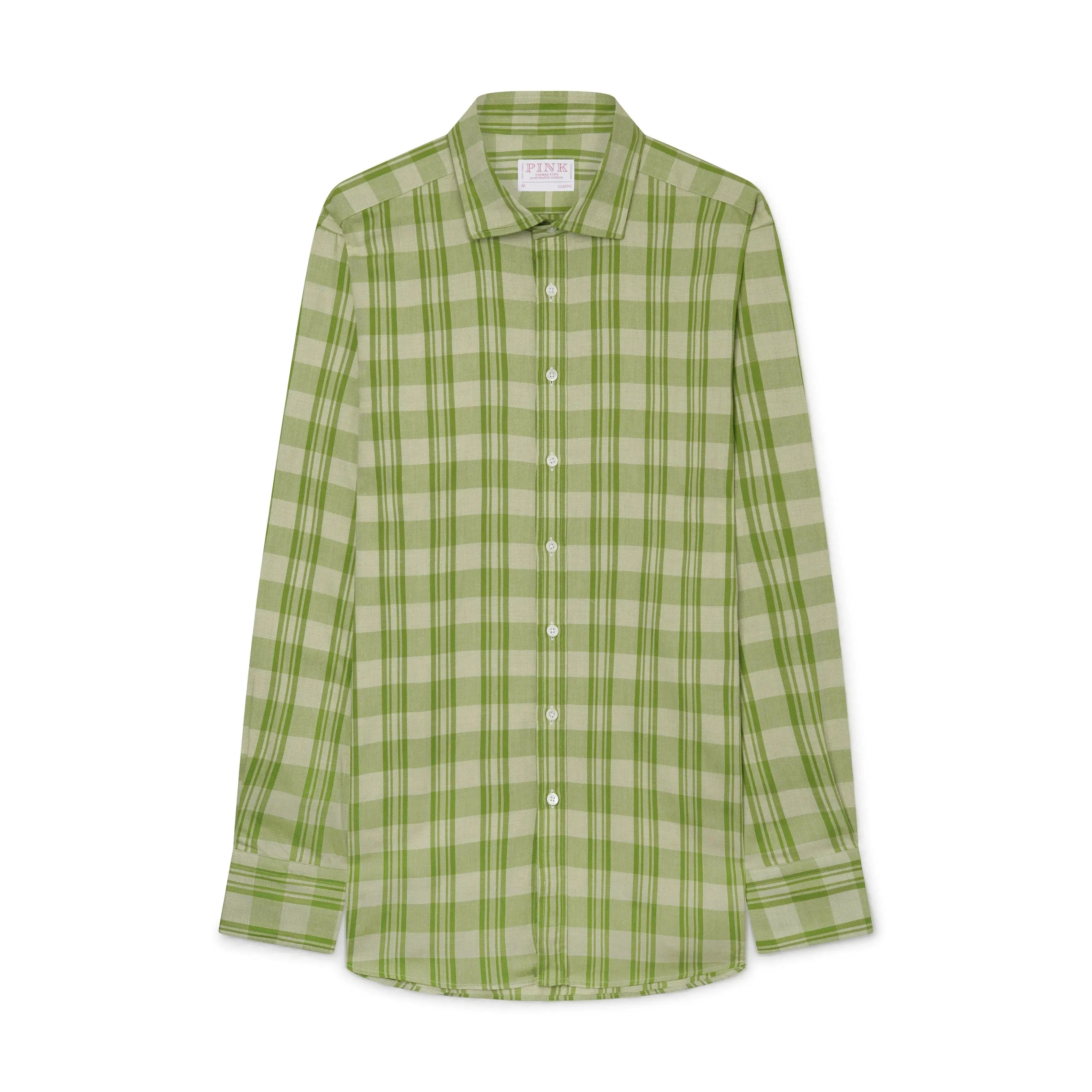 Thomas Pink Classic Fit Smart Casual Brushed Check Shirt-MALFORD OF LONDON SAVILE ROW MENSWEAR OUTLET