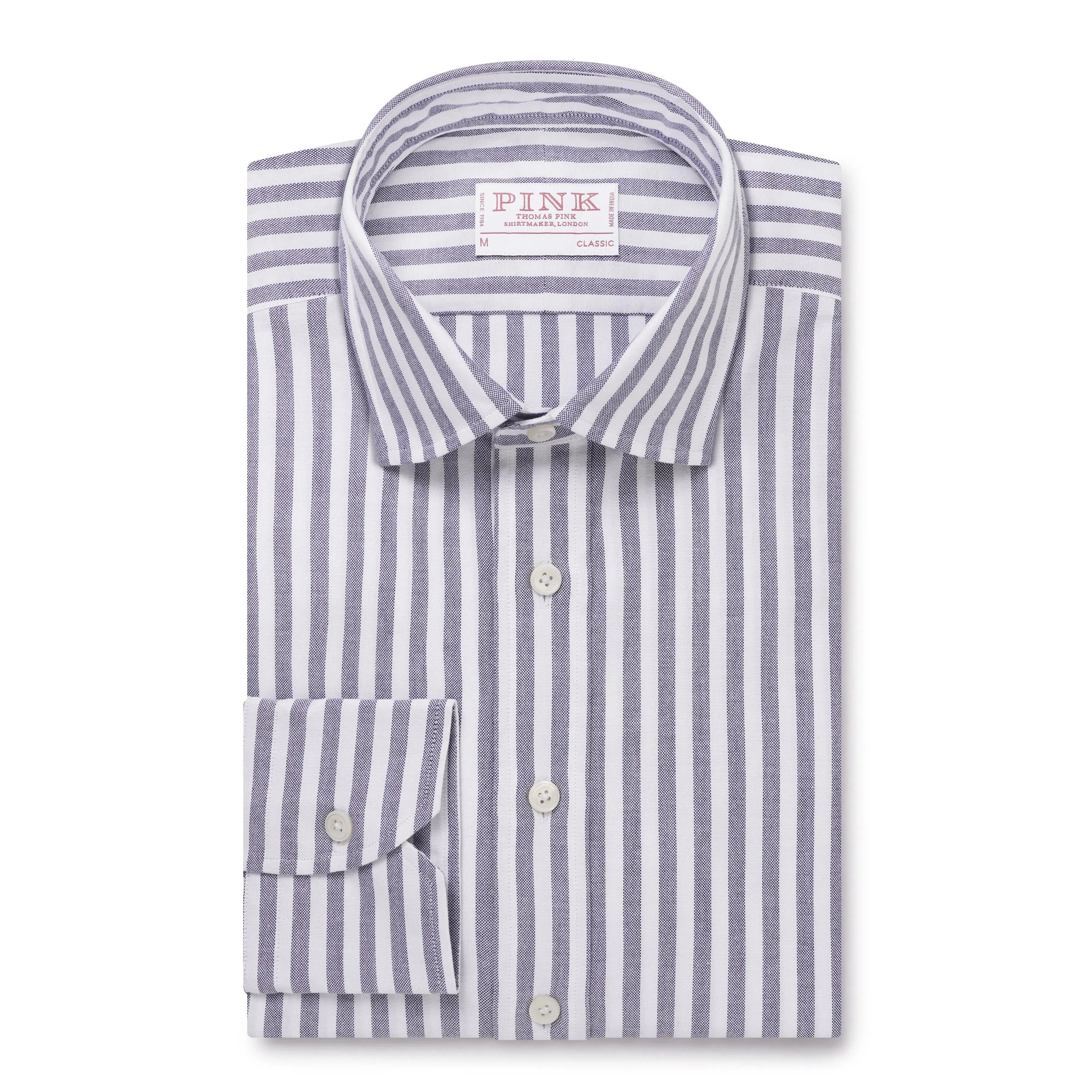 Thomas Pink Classic Fit Smart Casual Woven Stripe Shirt-MALFORD OF LONDON SAVILE ROW MENSWEAR OUTLET