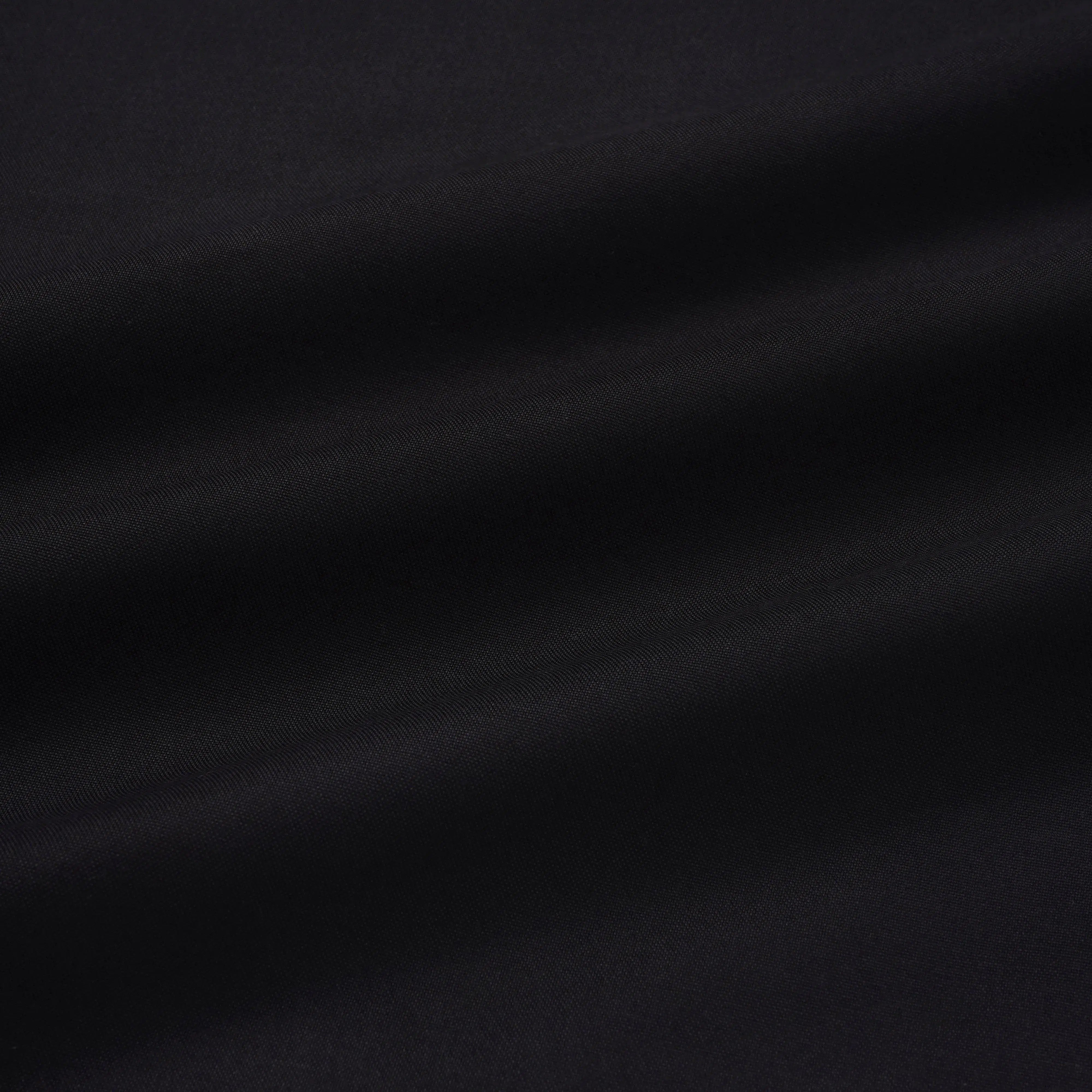 Thomas Pink Shirt Slim Fit Oxford Plain Black Cotton-MALFORD OF LONDON SAVILE ROW MENSWEAR OUTLET