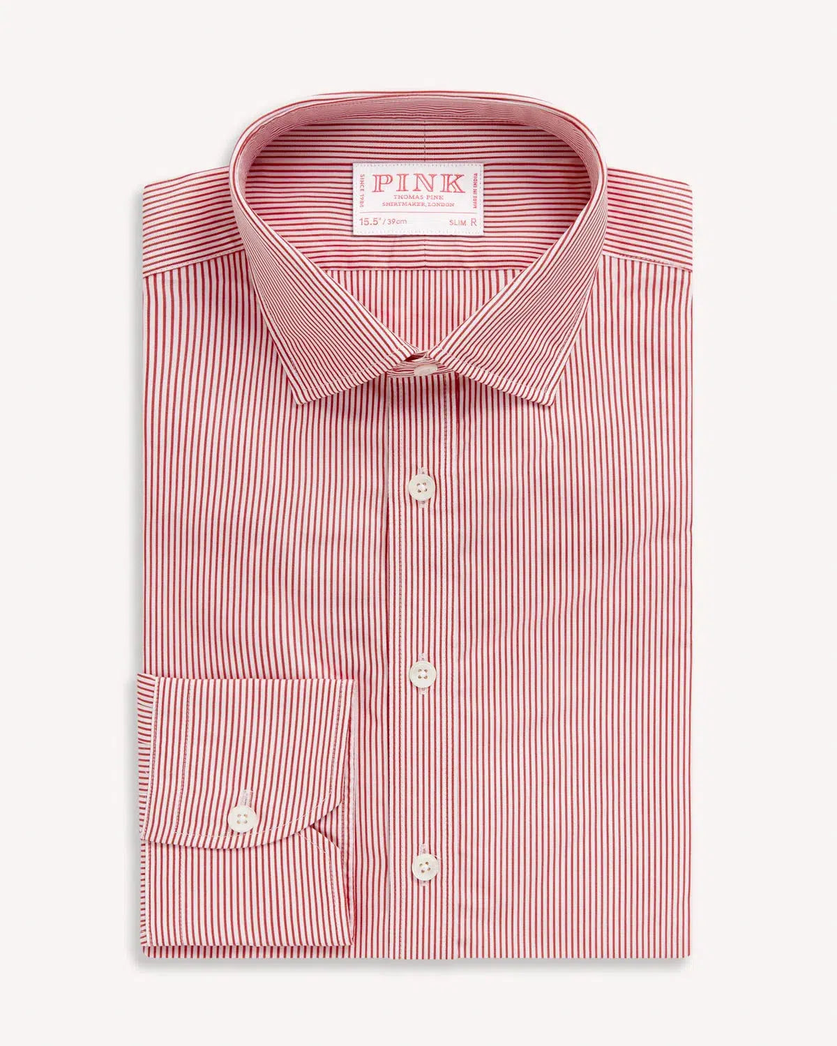 Pink striped shirt mens best sale