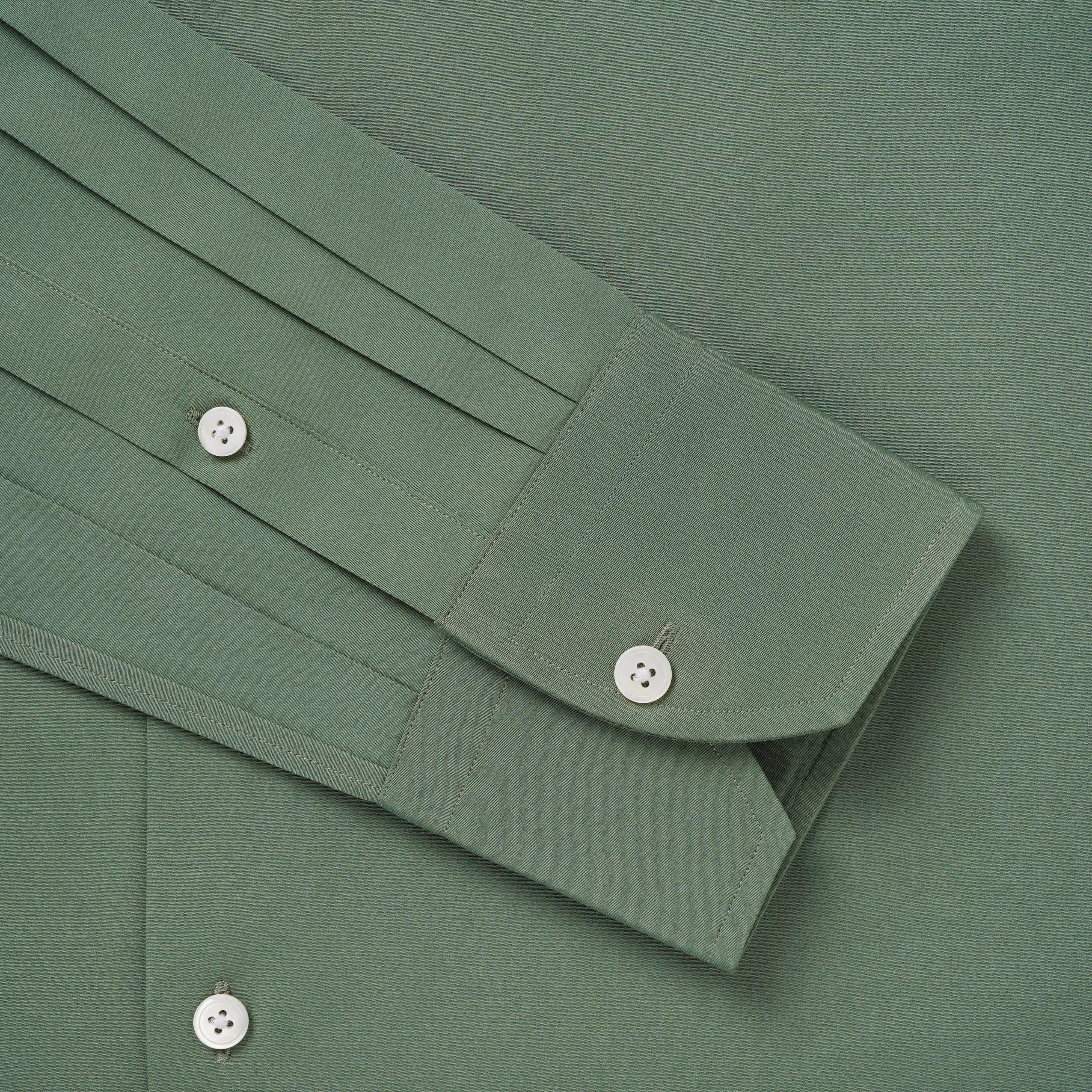 Thomas Pink Slim Fit Formal Solid Colour Shirt Green-MALFORD OF LONDON SAVILE ROW MENSWEAR OUTLET