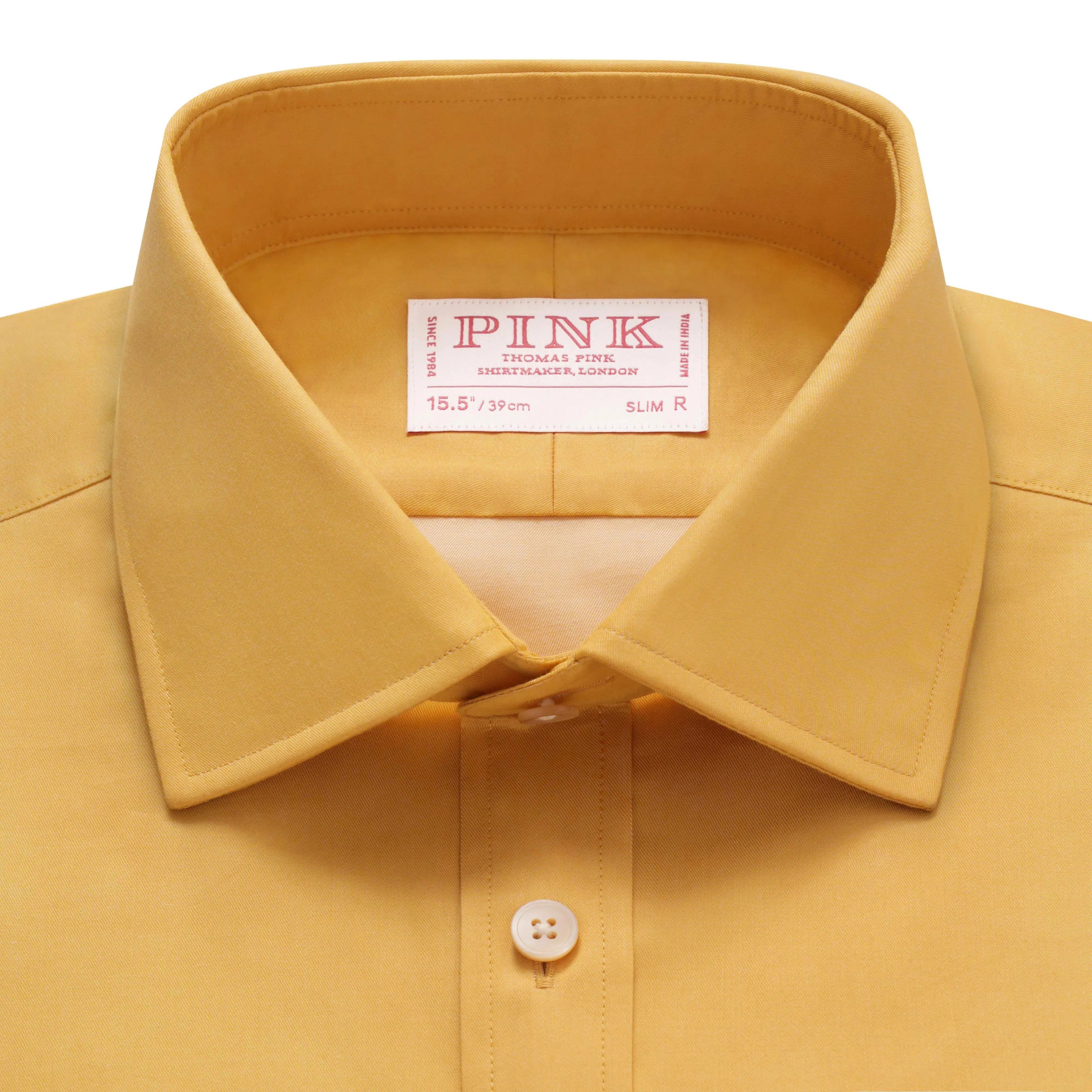 Thomas Pink Slim Fit Formal Solid Colour Twill Shirt-MALFORD OF LONDON SAVILE ROW MENSWEAR OUTLET