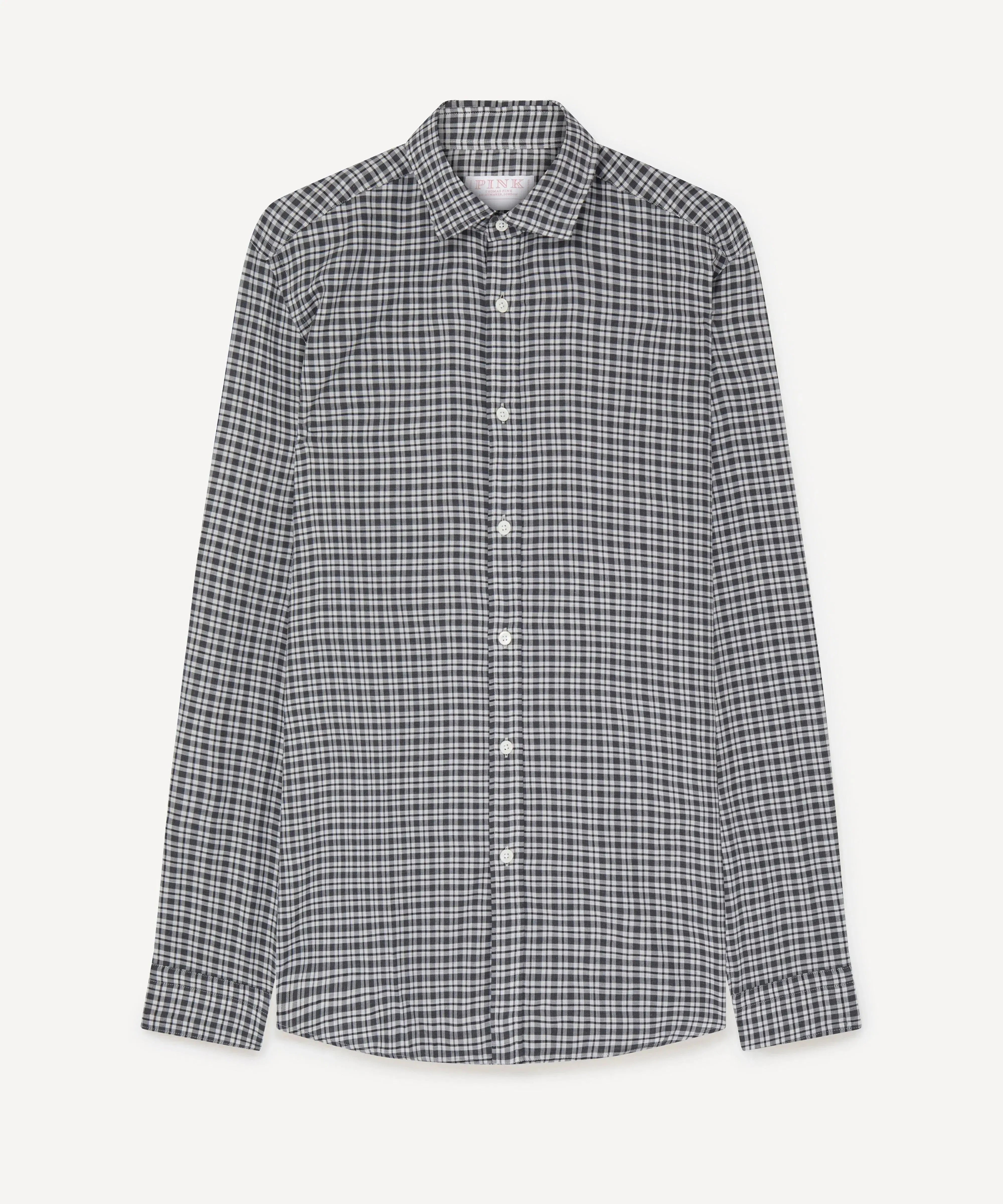 Thomas Pink Slim Fit Smart Casual Melange Twill Check Shirt-MALFORD OF LONDON SAVILE ROW MENSWEAR OUTLET