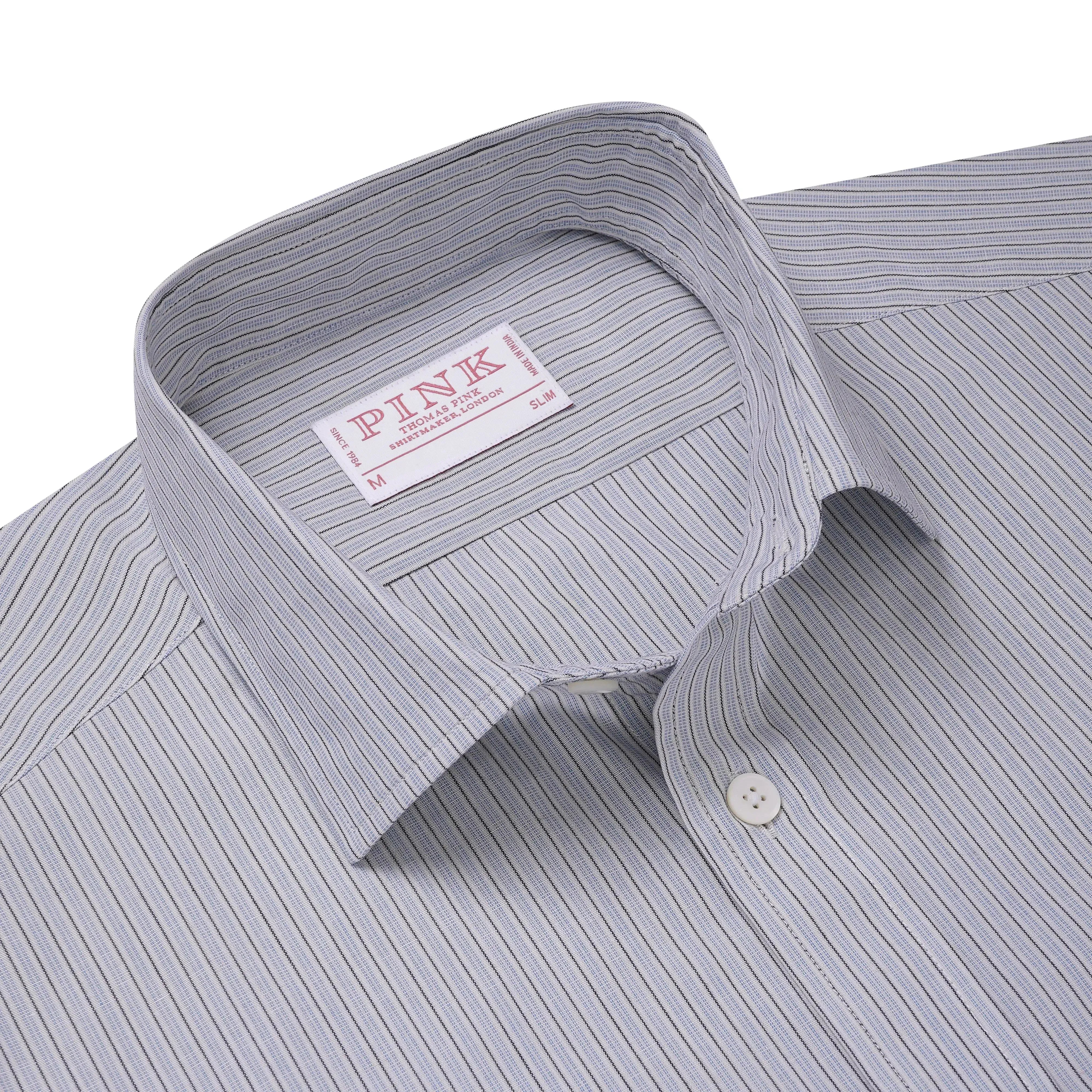 Thomas Pink Slim Fit Smart Casual Track Stripe Shirt-MALFORD OF LONDON SAVILE ROW MENSWEAR OUTLET