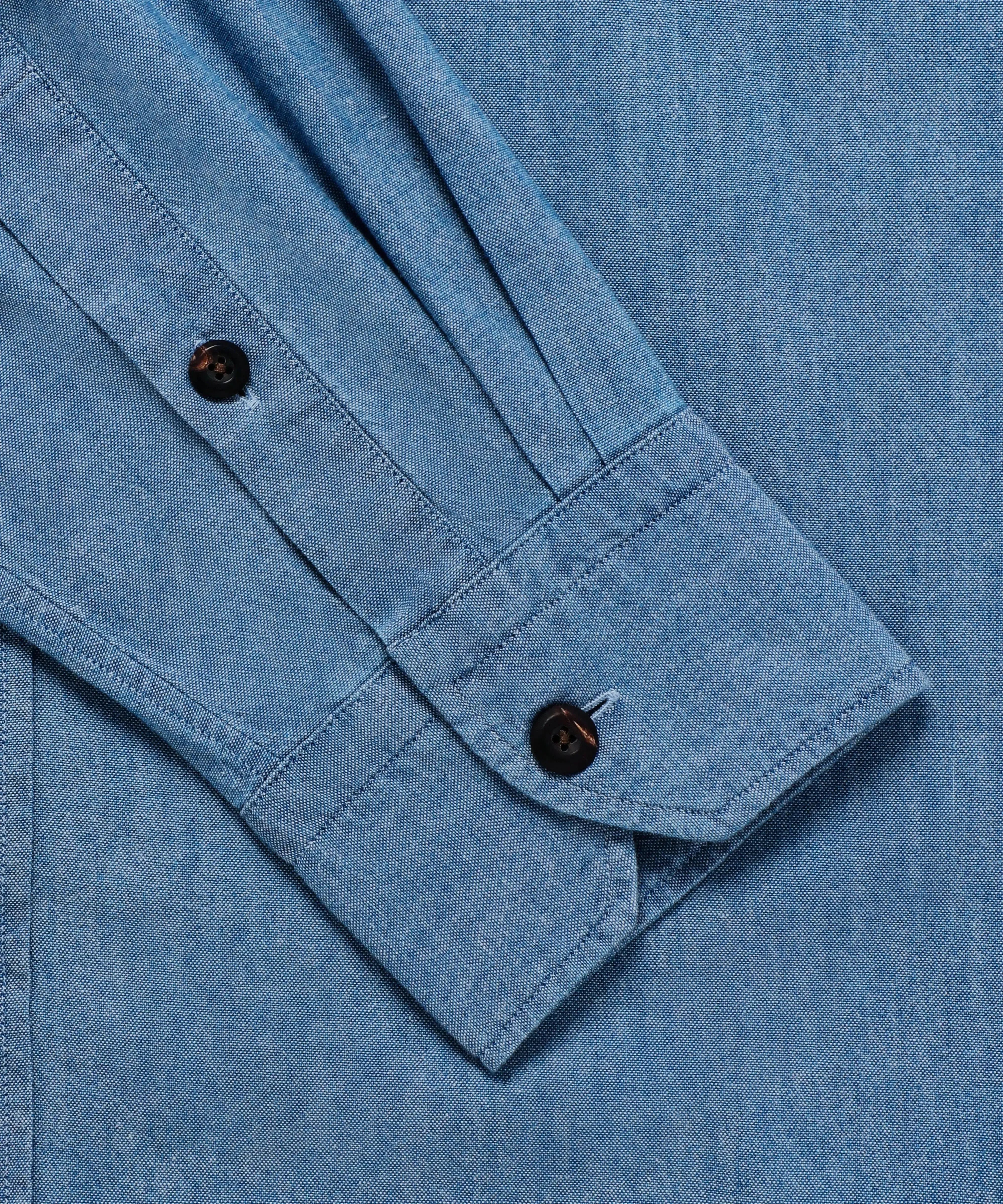 Thomas Pink Slim Fit Smart Casual Washed Chambray Shirts-MALFORD OF LONDON SAVILE ROW MENSWEAR OUTLET