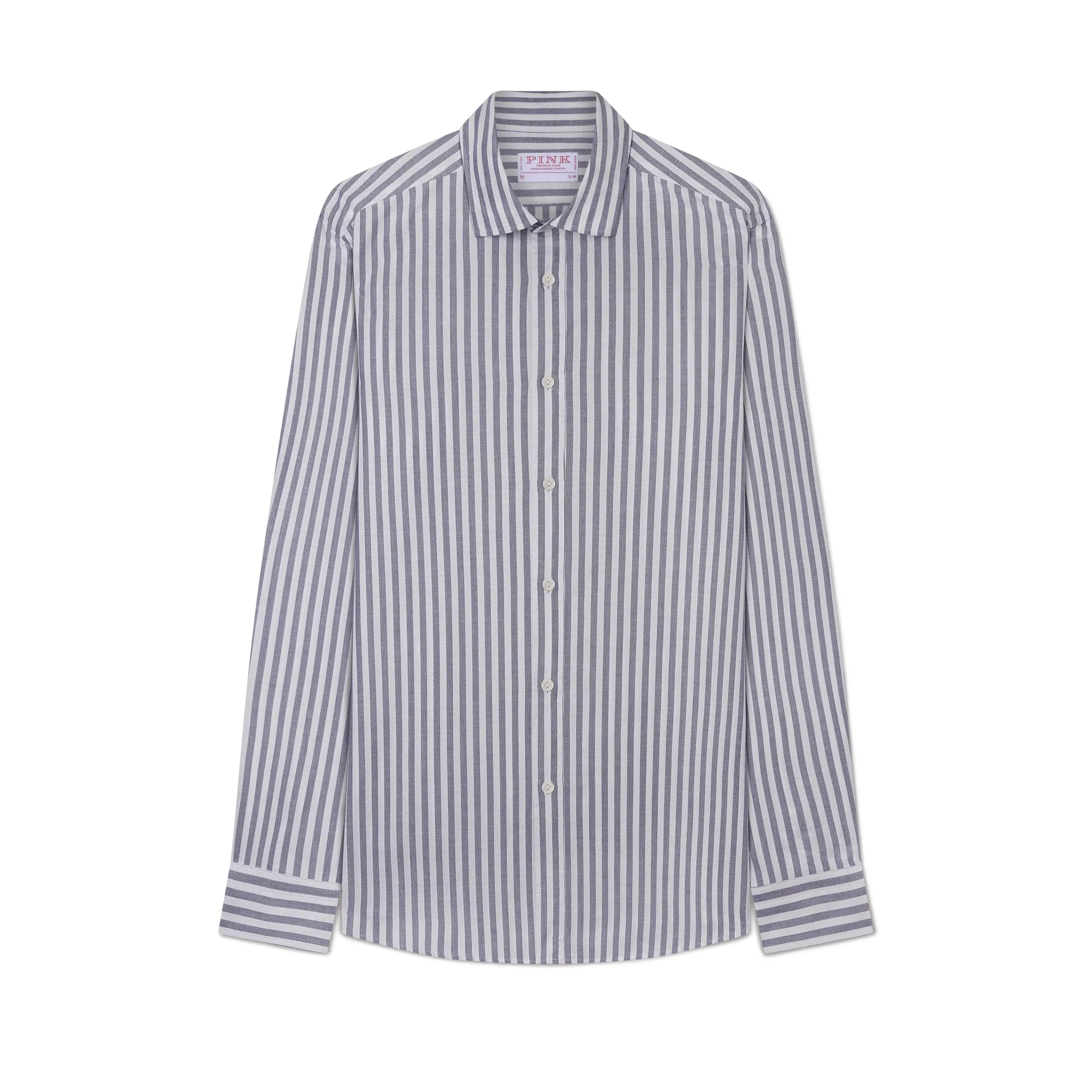 Thomas Pink Slim Fit Smart Casual Woven Stripe Shirt-MALFORD OF LONDON SAVILE ROW MENSWEAR OUTLET