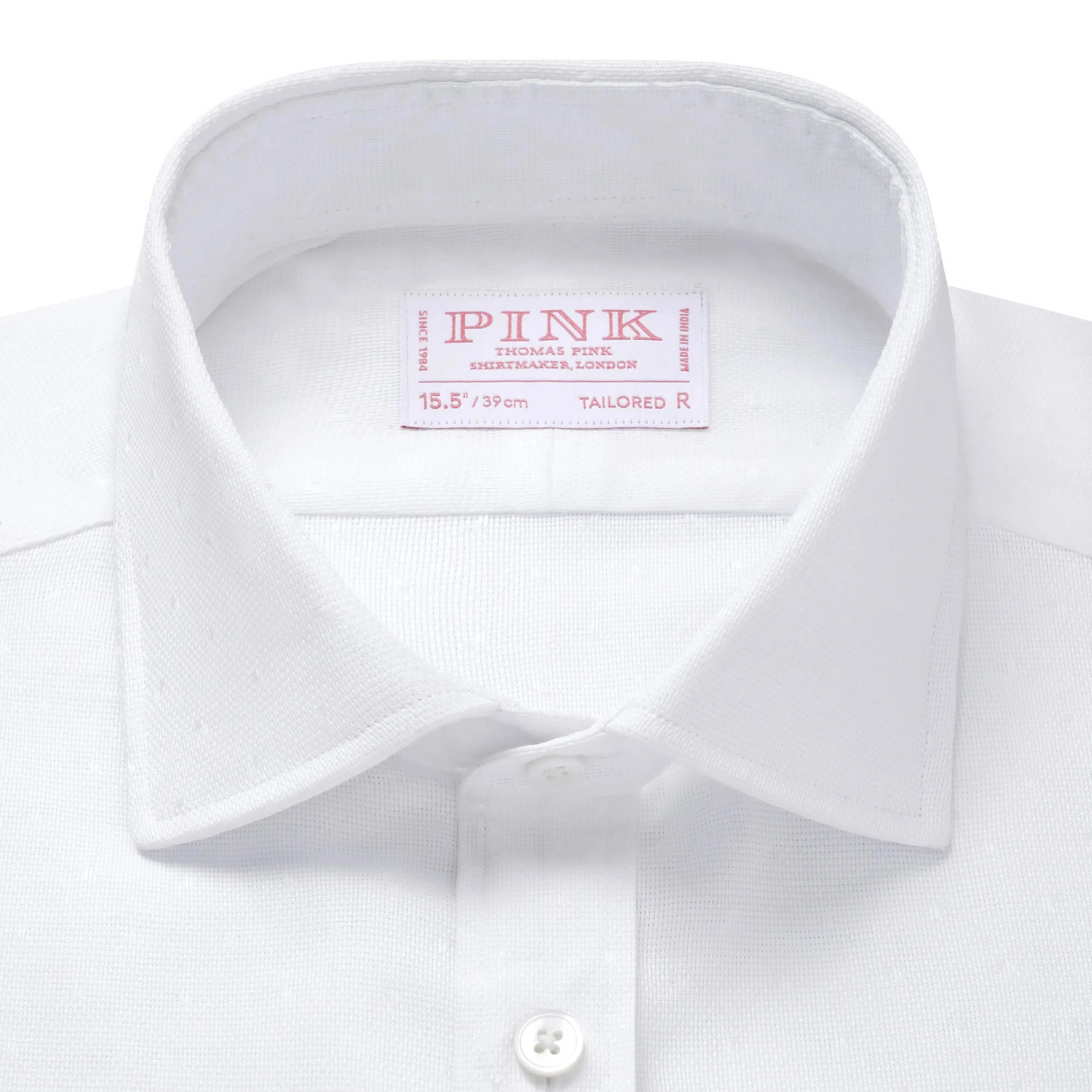 Thomas Pink Tailored Fit Formal Cotton Basketweave Shirt-MALFORD OF LONDON SAVILE ROW MENSWEAR OUTLET