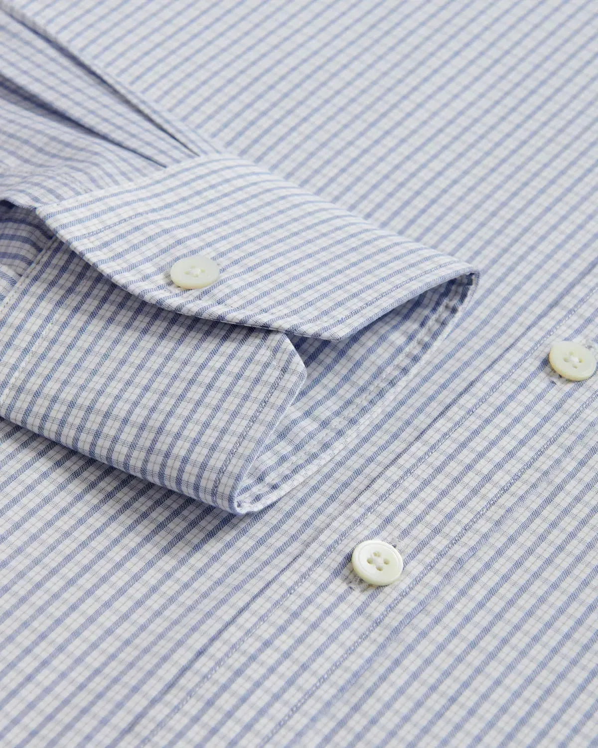 Thomas Pink Tailored Fit Formal Twill Check Shirt Multi Blues-MALFORD OF LONDON SAVILE ROW MENSWEAR OUTLET