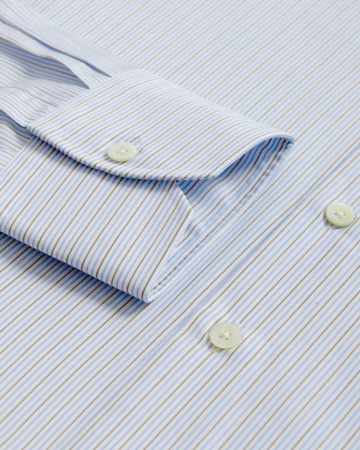 Thomas Pink Tailored Fit Formal Twin Stripe Shirt Blue/Green-MALFORD OF LONDON SAVILE ROW MENSWEAR OUTLET