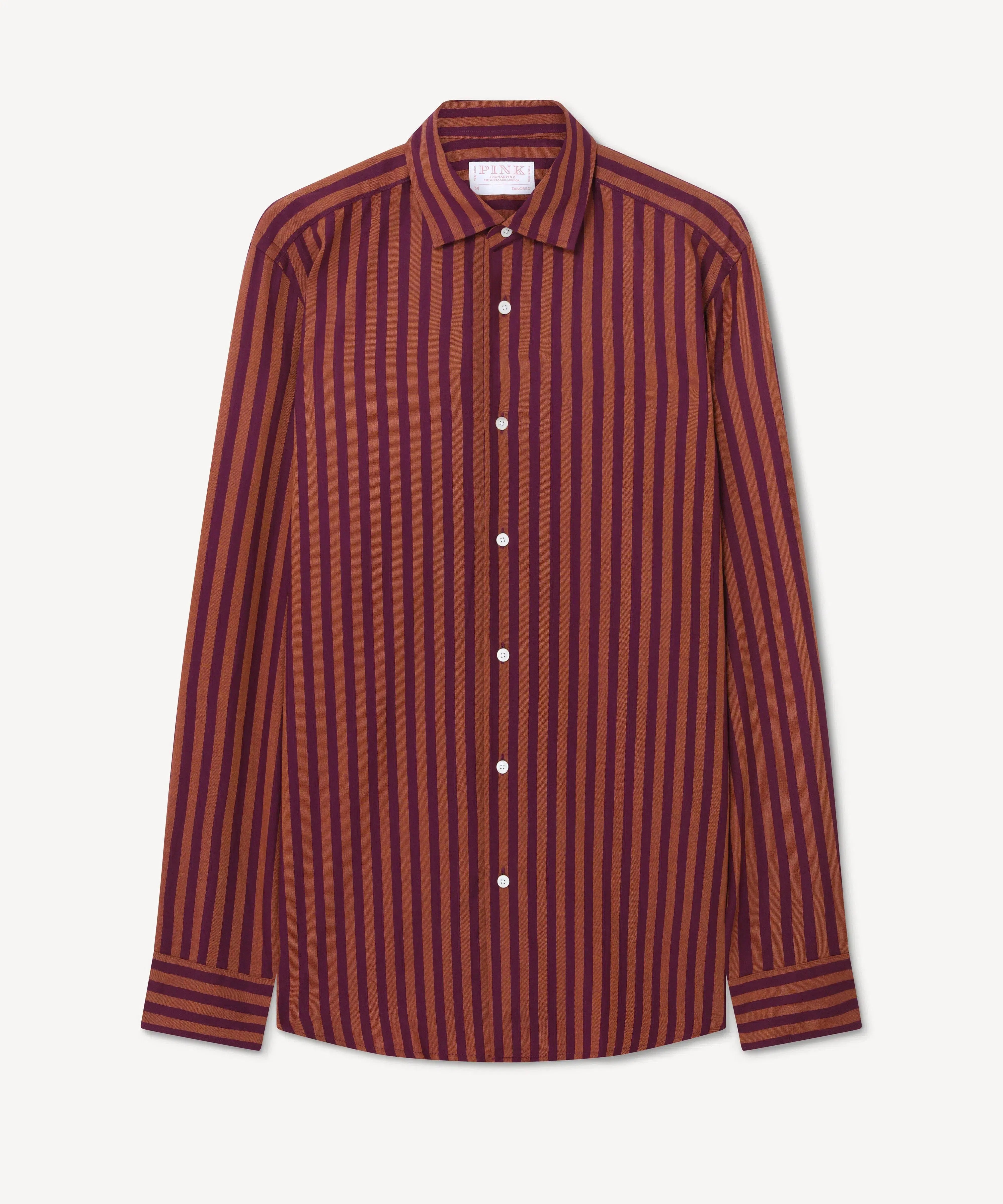 Thomas Pink Tailored Fit Smart Casual Twill Flannel Shirt-MALFORD OF LONDON SAVILE ROW MENSWEAR OUTLET