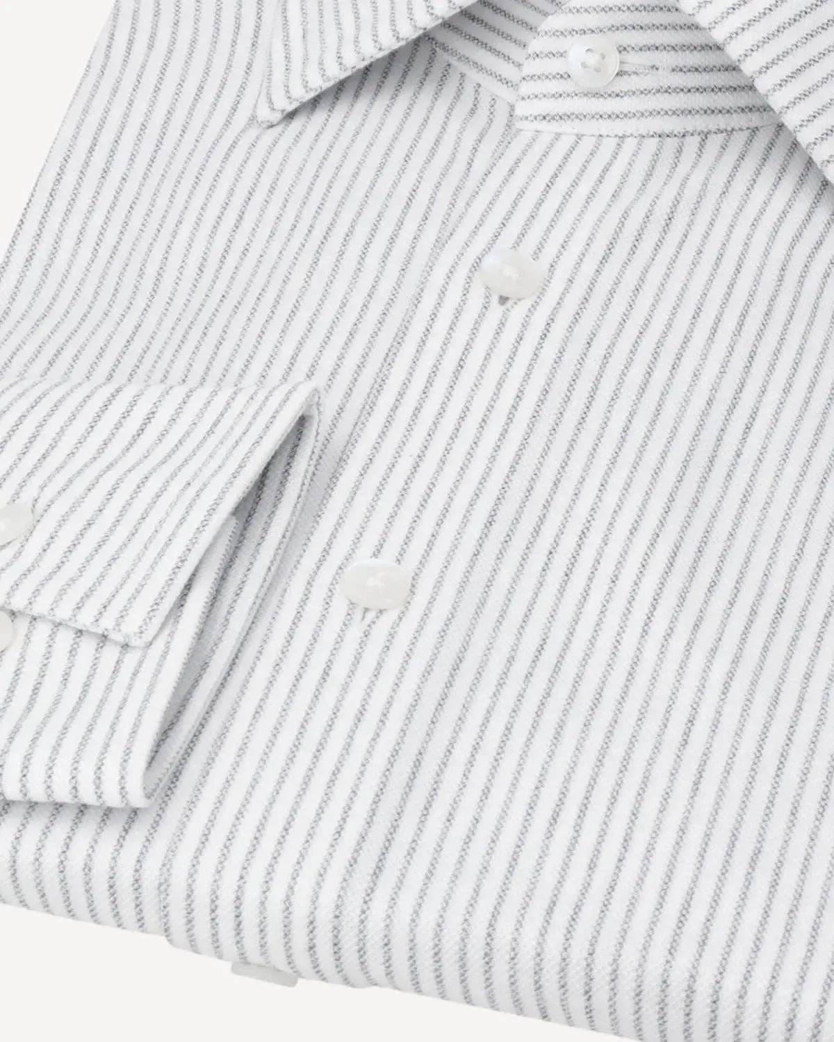 WILLIAM HUNT Rope Stripe Textured Shirt White/Navy-MALFORD OF LONDON SAVILE ROW MENSWEAR OUTLET