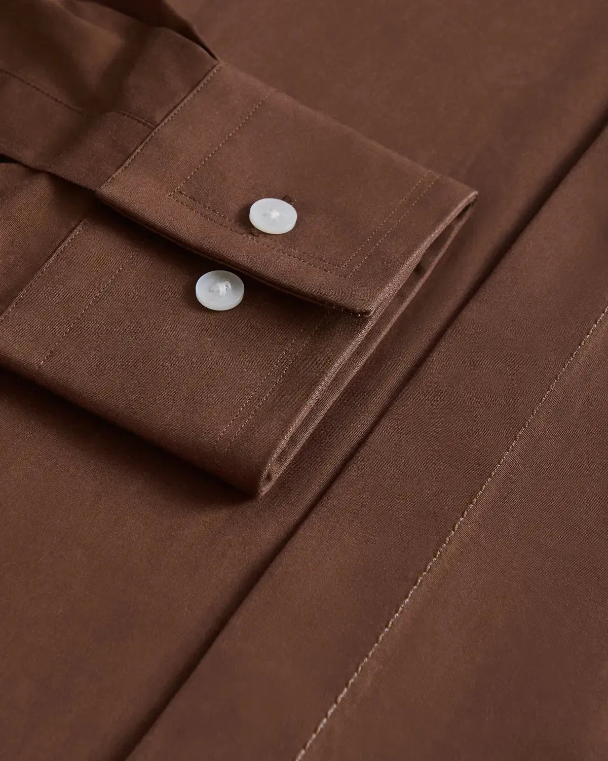 William Hunt Cotton Shirt Brown-MALFORD OF LONDON SAVILE ROW MENSWEAR OUTLET