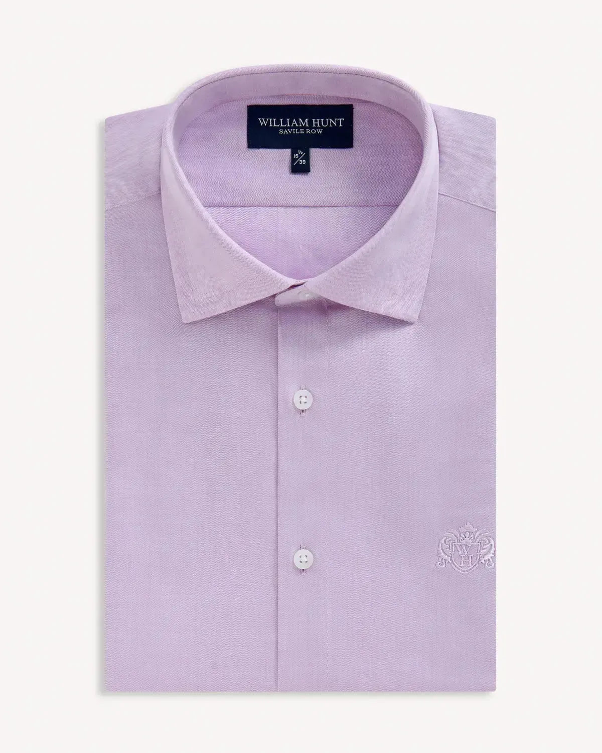 William Hunt Cotton Shirt Lilac-MALFORD OF LONDON SAVILE ROW MENSWEAR OUTLET